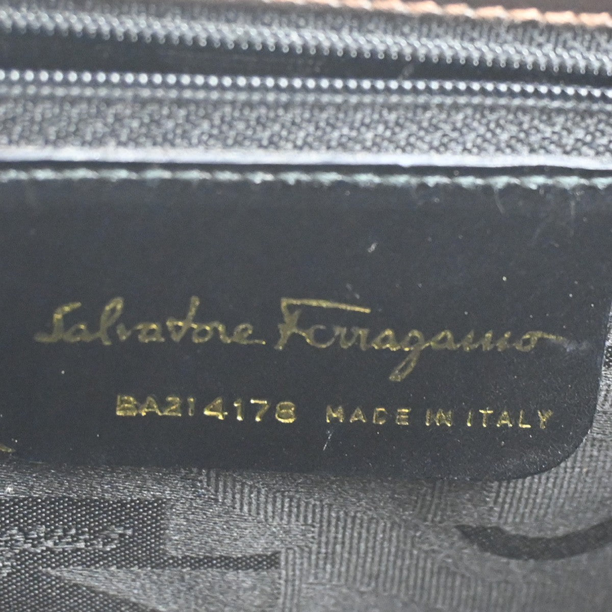 SALVATORE FERRAGAMO Logo Vara 2Way Hand Bag Canvas Leather Brown Gold 65KC003