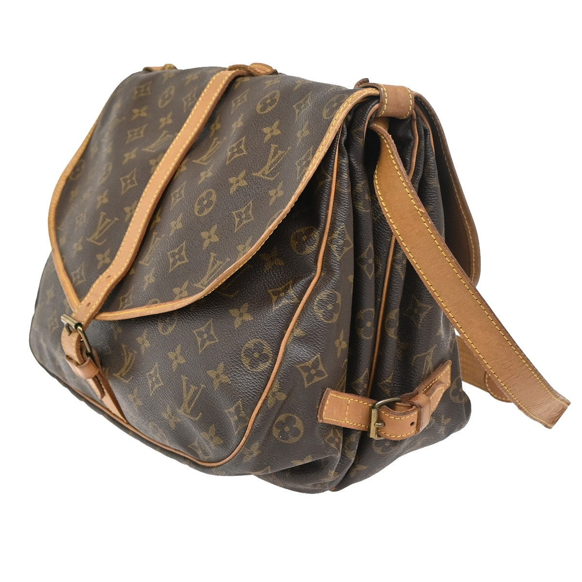 LOUIS VUITTON Saumur 35 Shoulder Bag Monogram Leather BN France M42254 88ZA276