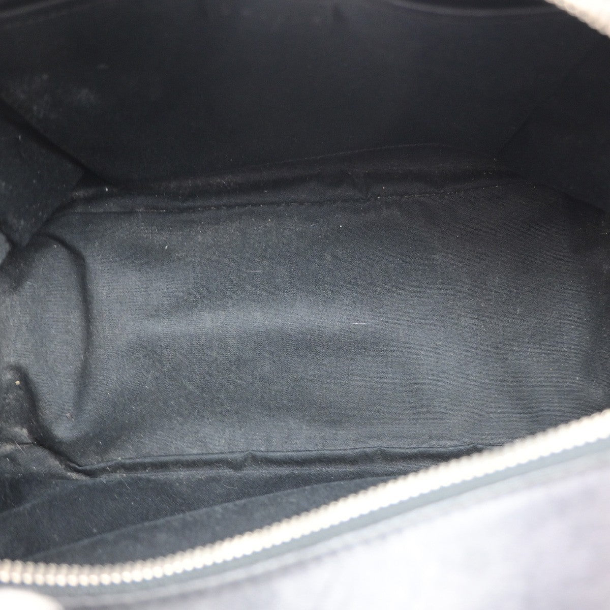 CELINE Logo C Macadam Pattern Hand Bag Suede Leather Black SHW 38CB067