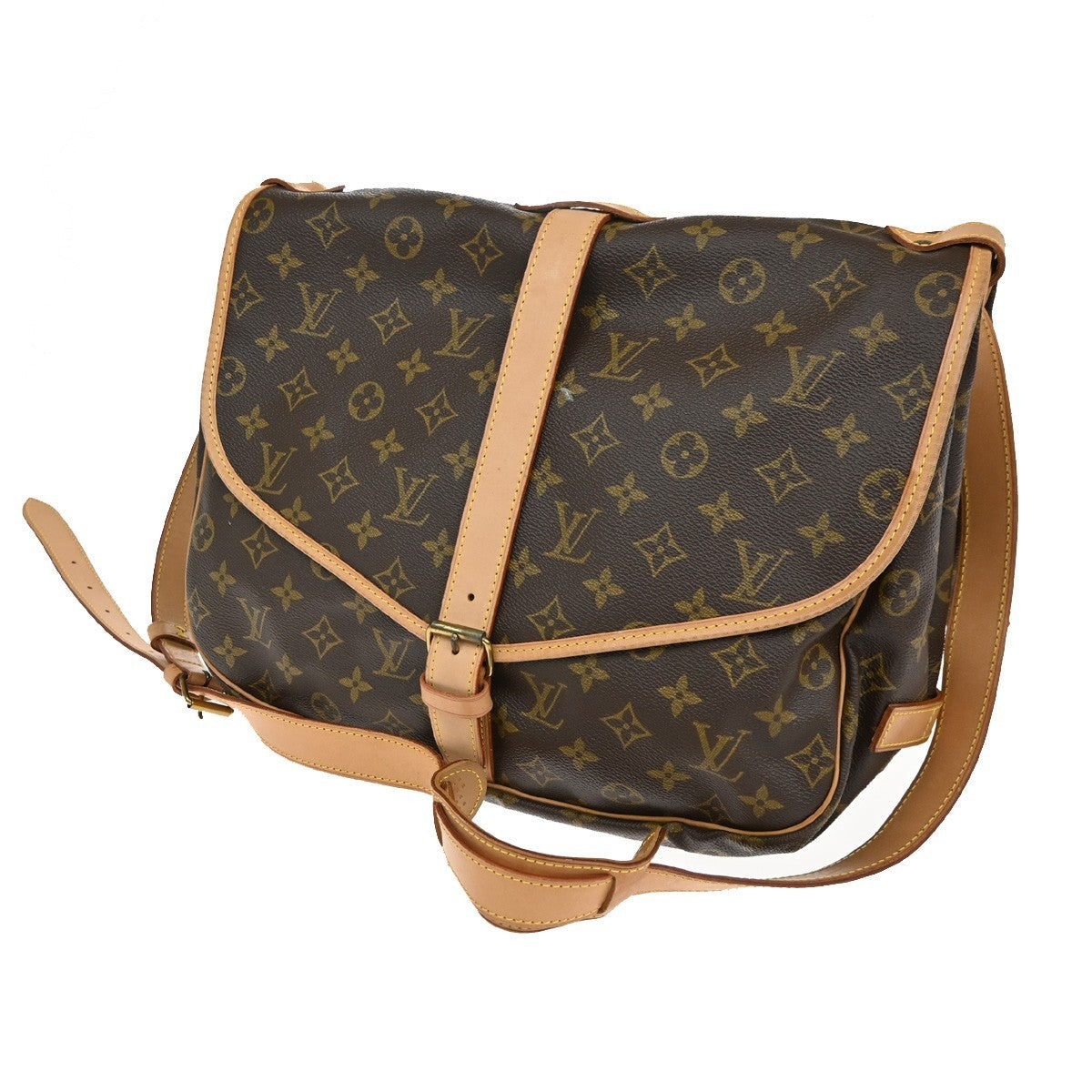 LOUIS VUITTON Saumur 35 Shoulder Bag Monogram Leather BN France M42254 29MA006