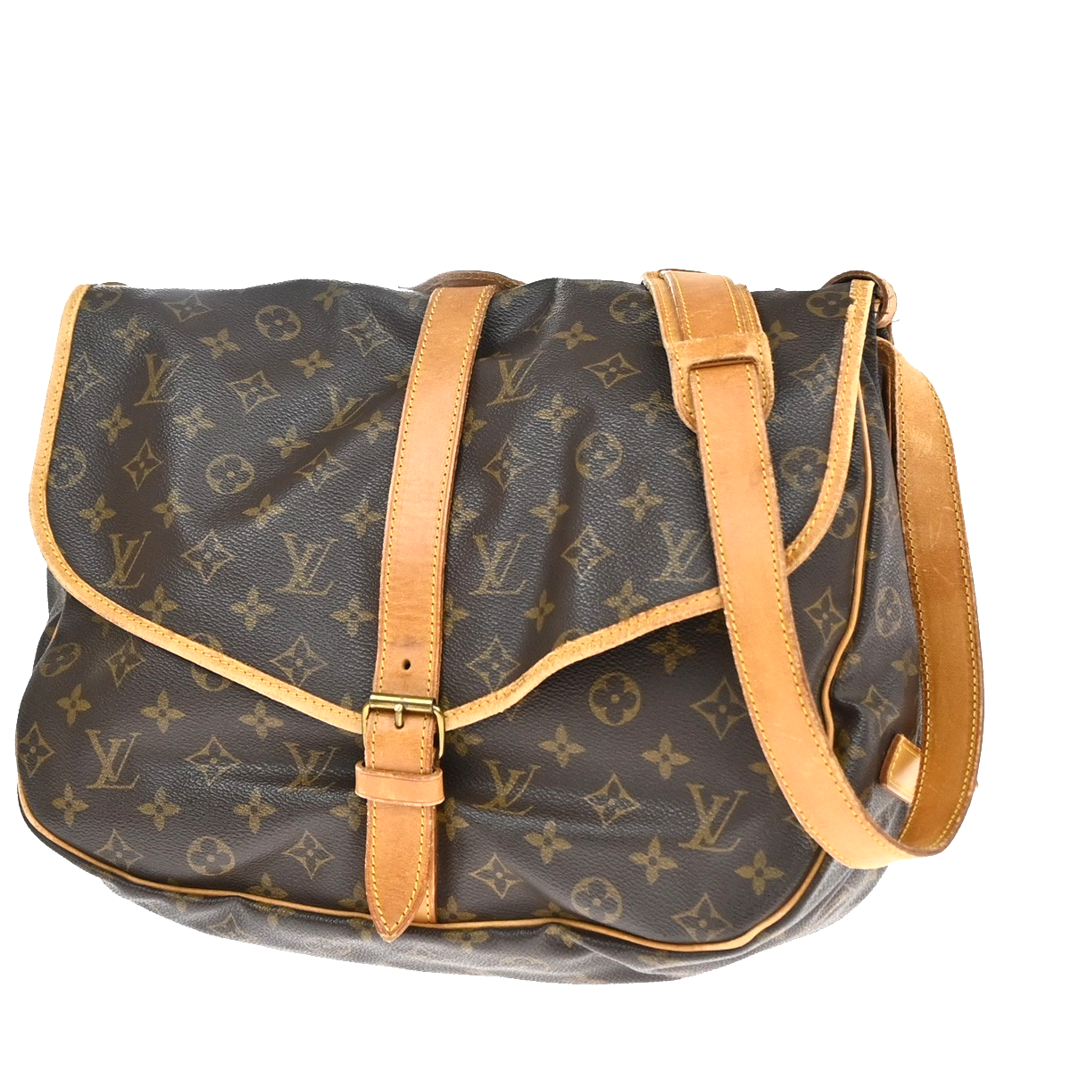 LOUIS VUITTON Saumur 35 Shoulder Bag Monogram Leather BN France M42254 64YJ101