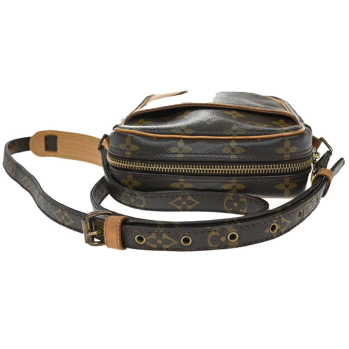 LOUIS VUITTON Danube Shoulder Bag Monogram Leather Brown France M45266 30CA204