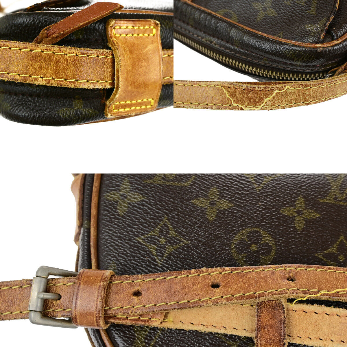 LOUIS VUITTON Jeune Fille PM Shoulder Bag Monogram Leather Brown M51227 67SJ522