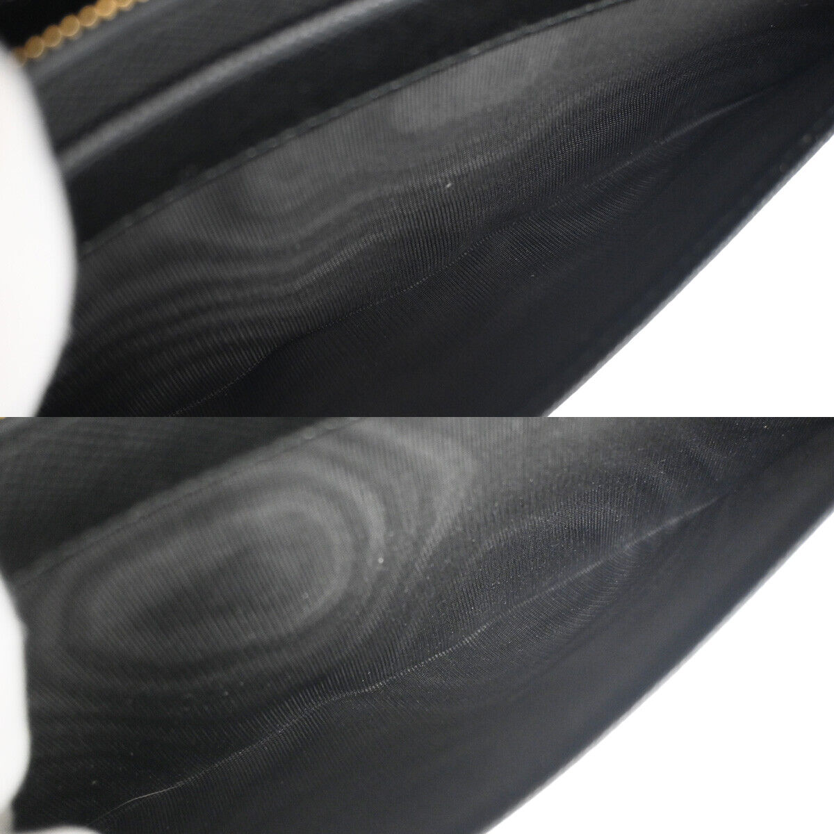 PRADA Logo Long Bifold Wallet Saffiano Leather Black Nero Gold Italy 70RH734