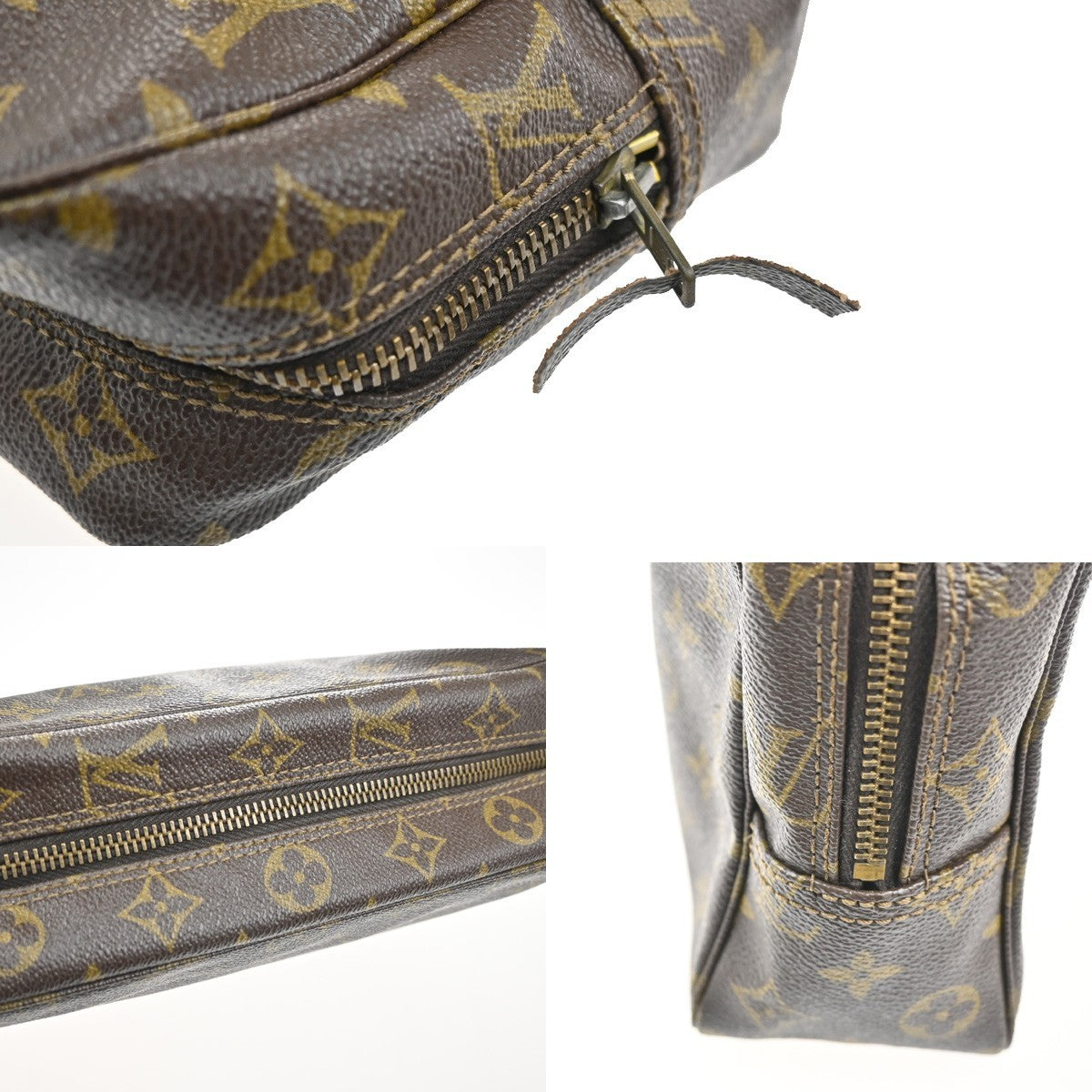 LOUIS VUITTON Trousse Toilette 28 Clutch Hand Bag Monogram Brown M47522 62KP458