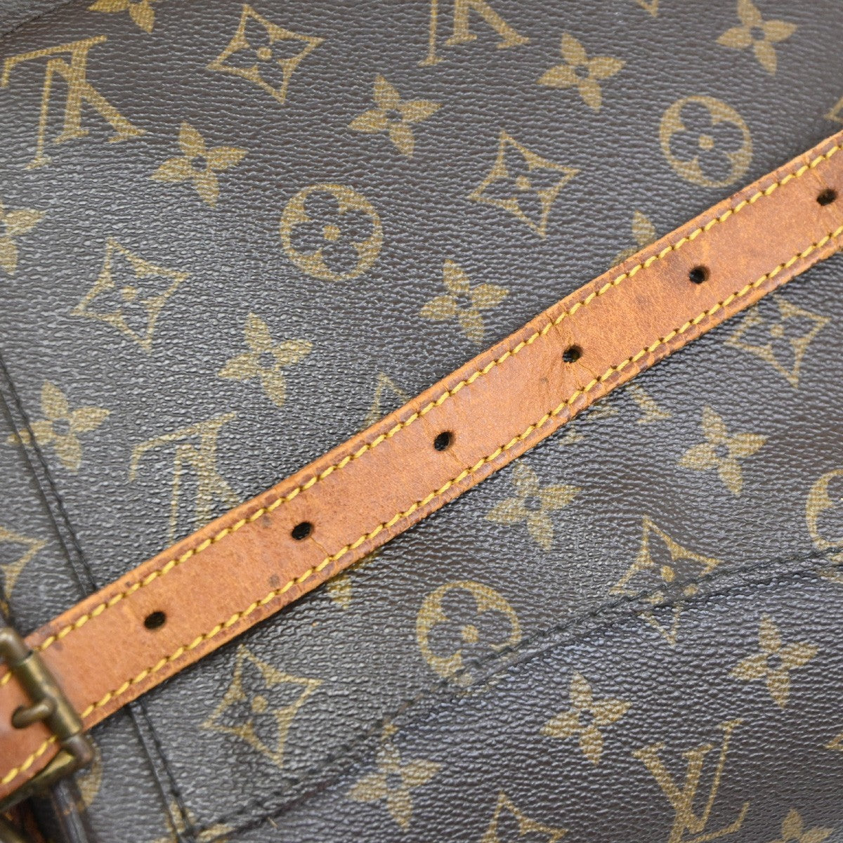 LOUIS VUITTON Saint Cloud GM Shoulder Bag Monogram Leather Brown M51242 38PA011