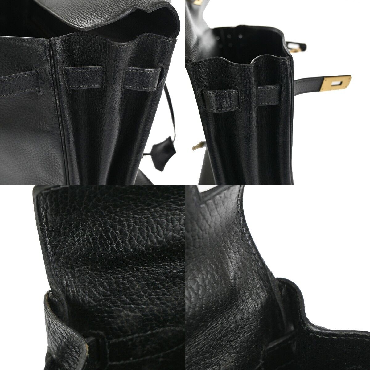 HERMES KELLY 35 2WAY HAND BAG TAURILLON CLEMENCE ◯V CADENA BLACK GHW 110LC493