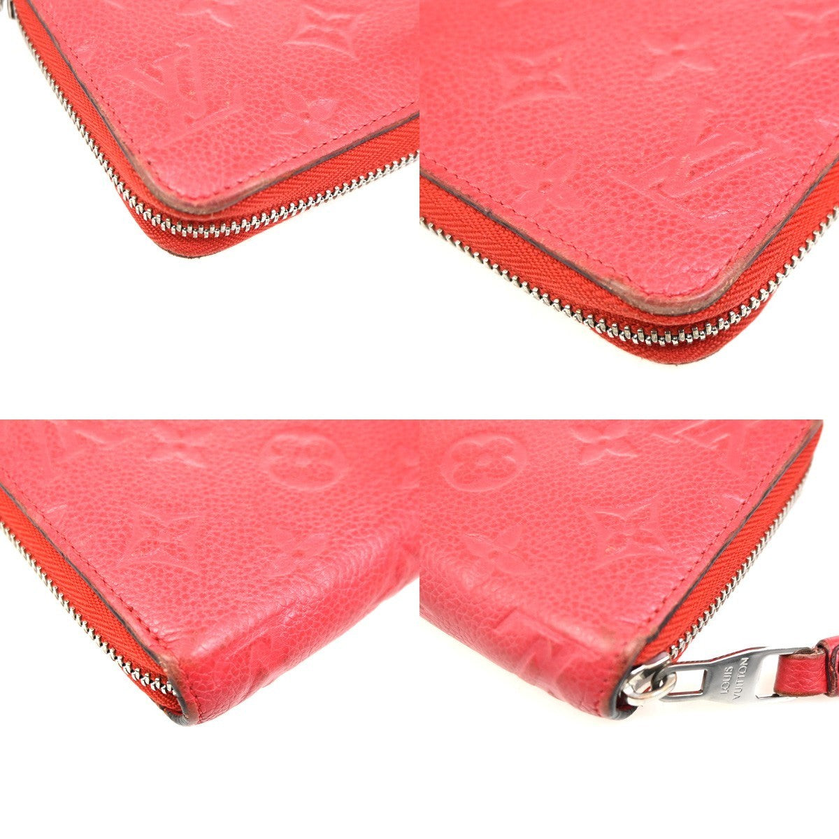 LOUIS VUITTON Zippy Wallet Long Wallet Monogram Empreinte Red M61865 66KC311