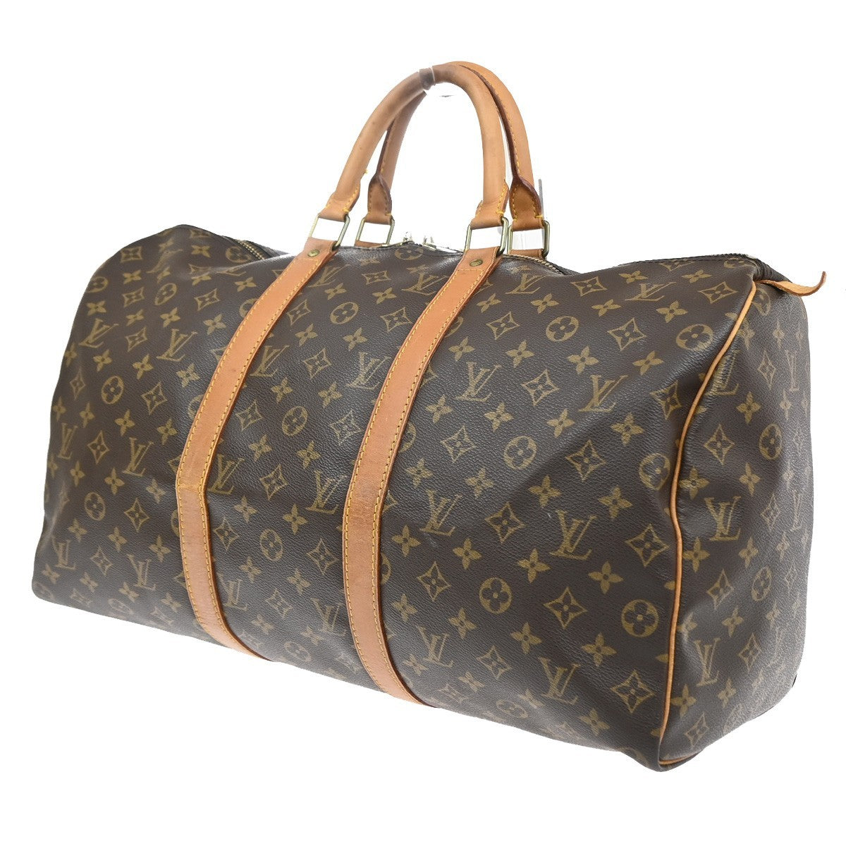 LOUIS VUITTON Keepall 50 Travel Hand Bag Monogram Leather Brown M41426 98SA131