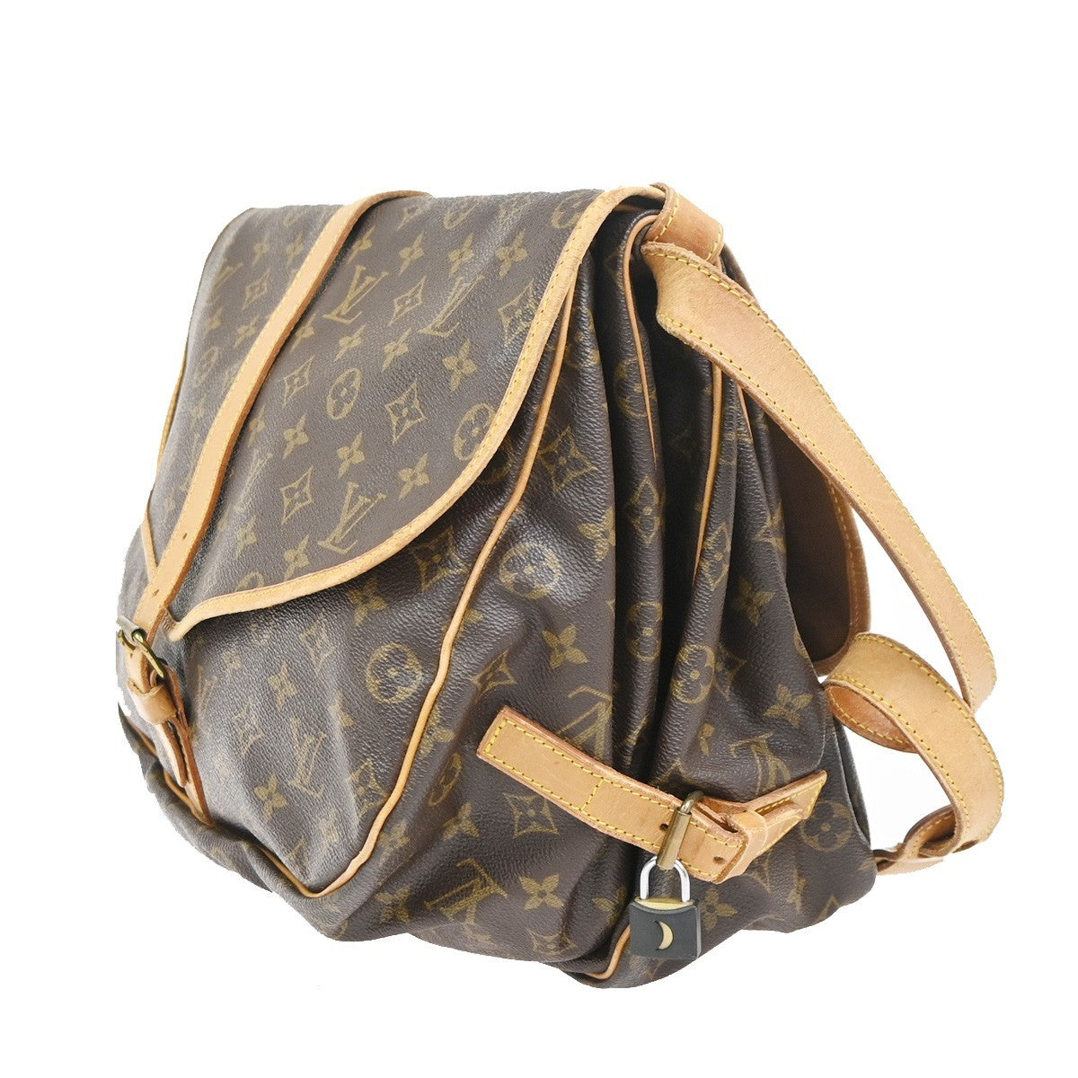 LOUIS VUITTON Saumur 35 Shoulder Bag Monogram Leather BN France M42254 73KC829