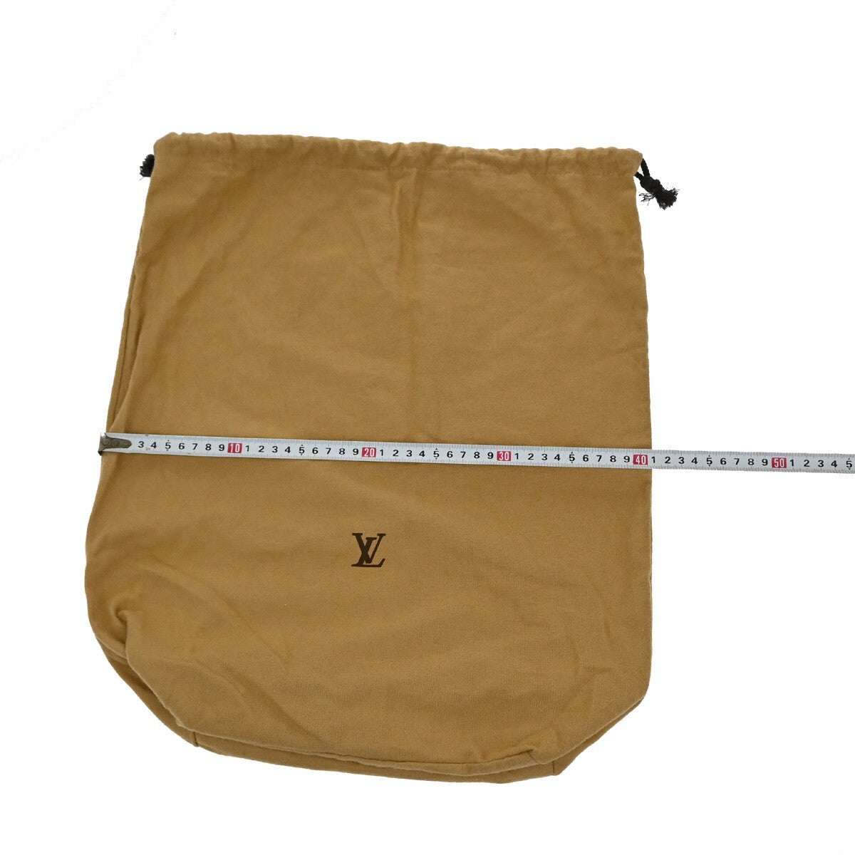 LOUIS VUITTON Logo 10 Set Dust Bag Drawstring Canvas Cotton Beige Brown 09FB553