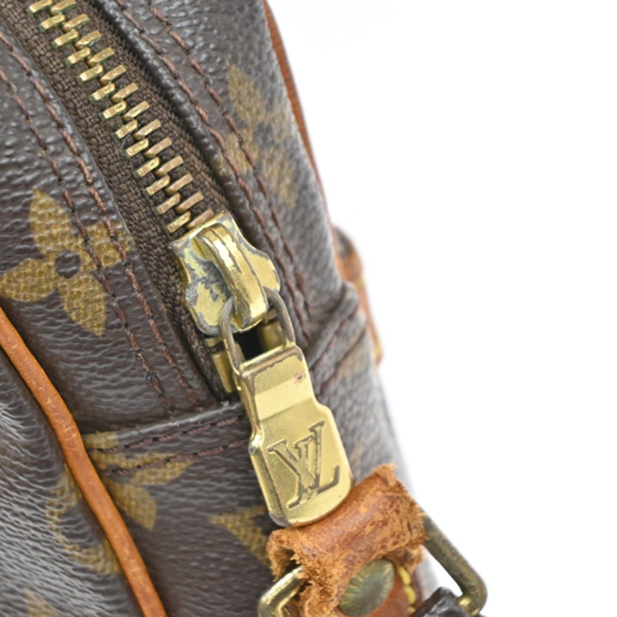 LOUIS VUITTON Danube Shoulder Bag Monogram Leather Brown France M45266 33MA645