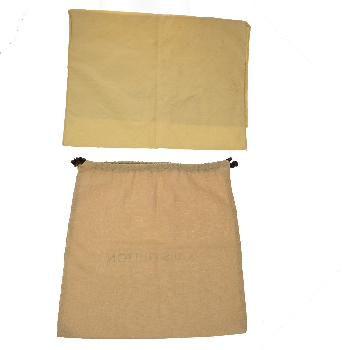 LOUIS VUITTON Logo 10 Set Dust Bag Drawstring Canvas Cotton Beige Brown 09KP246