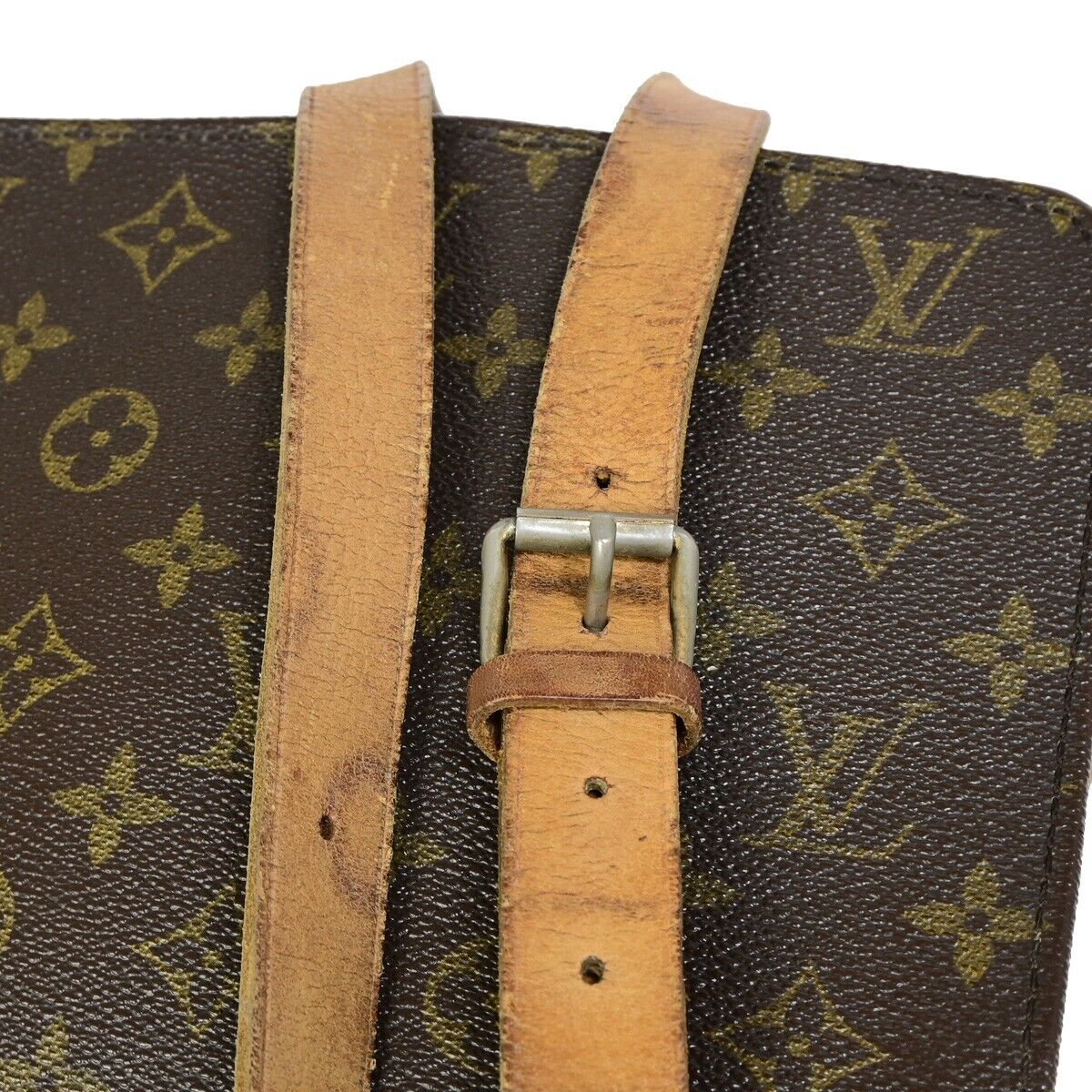 LOUIS VUITTON Cartouchiere MM Shoulder Bag Monogram Leather Brown M51253 67HC029