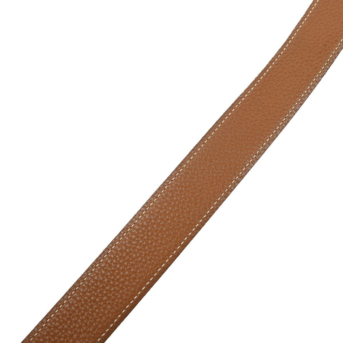 HERMES H Logo Constance Reversible Buckle Belt #75 Leather Black Silver 84RL373