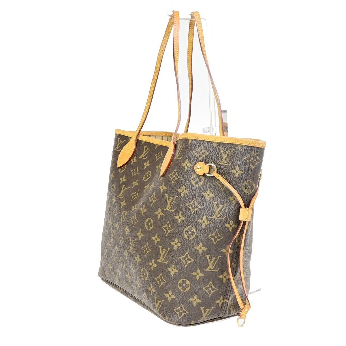 LOUIS VUITTON Neverfull MM Shoulder Tote Bag Monogram Leather BN M40156 91FA728