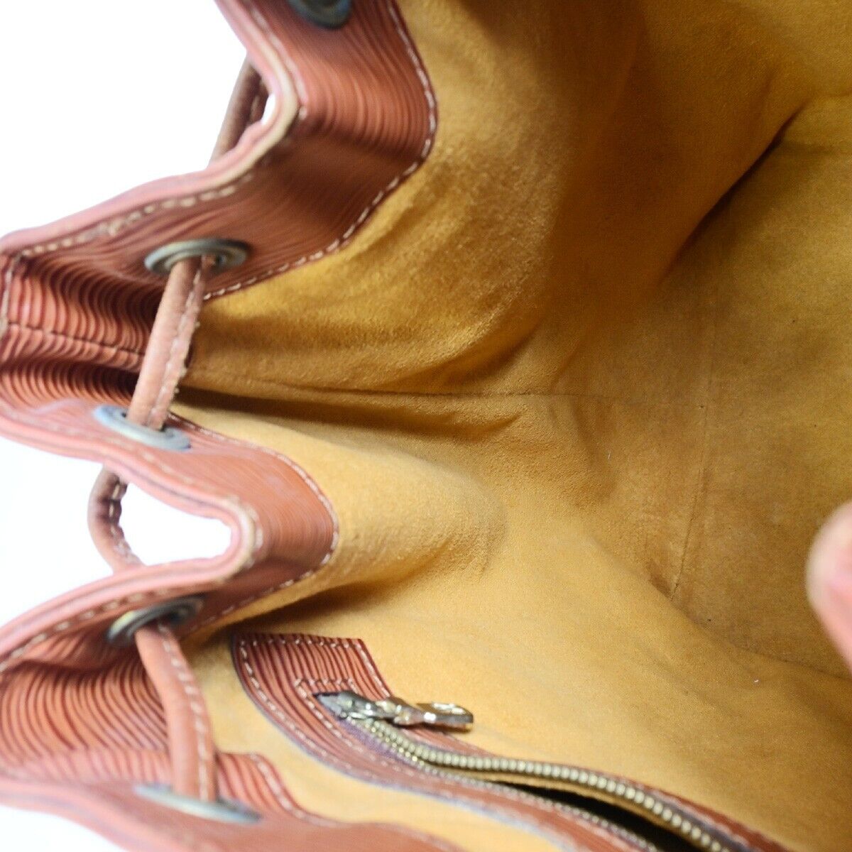 LOUIS VUITTON Petit Noe Drawstring Shoulder Bag Epi Leather Brown M44103 32EB758