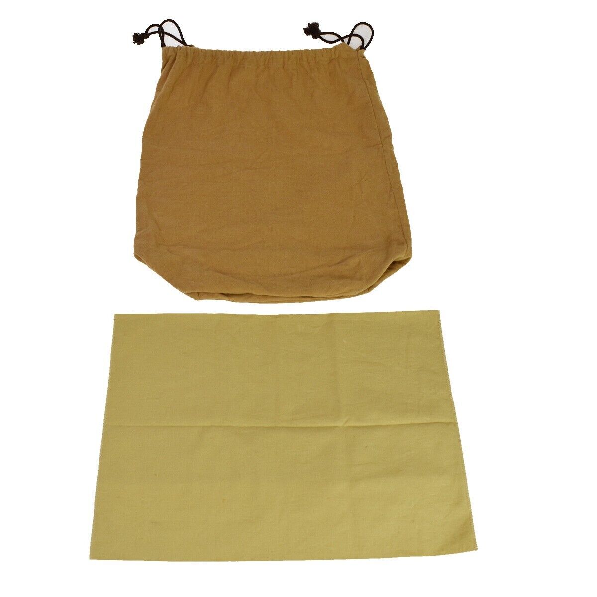LOUIS VUITTON Logo 10 Set Dust Bag Drawstring Canvas Cotton Beige Brown 02GA591