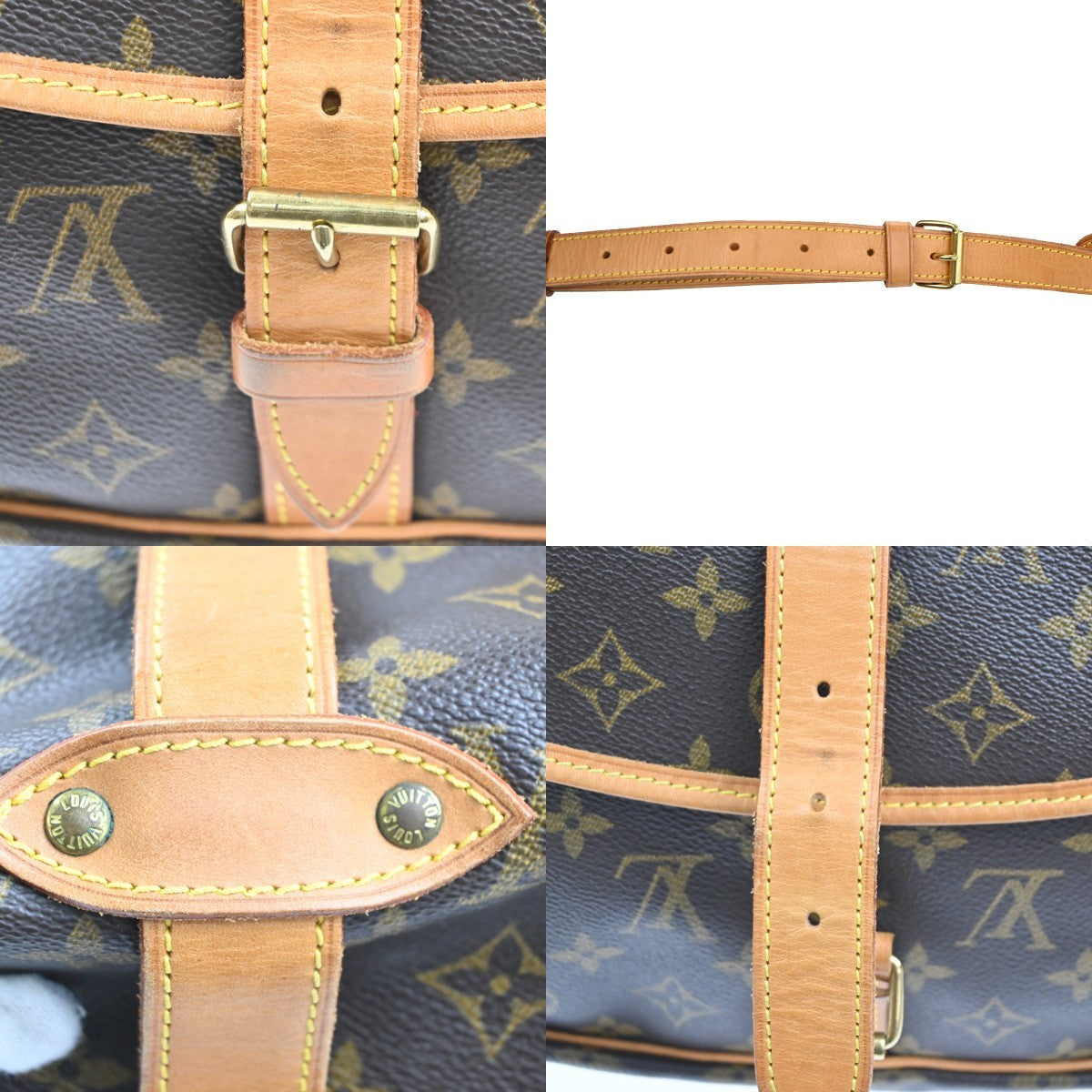 LOUIS VUITTON Saumur 35 Shoulder Bag Monogram Leather BN France M42254 96RL788