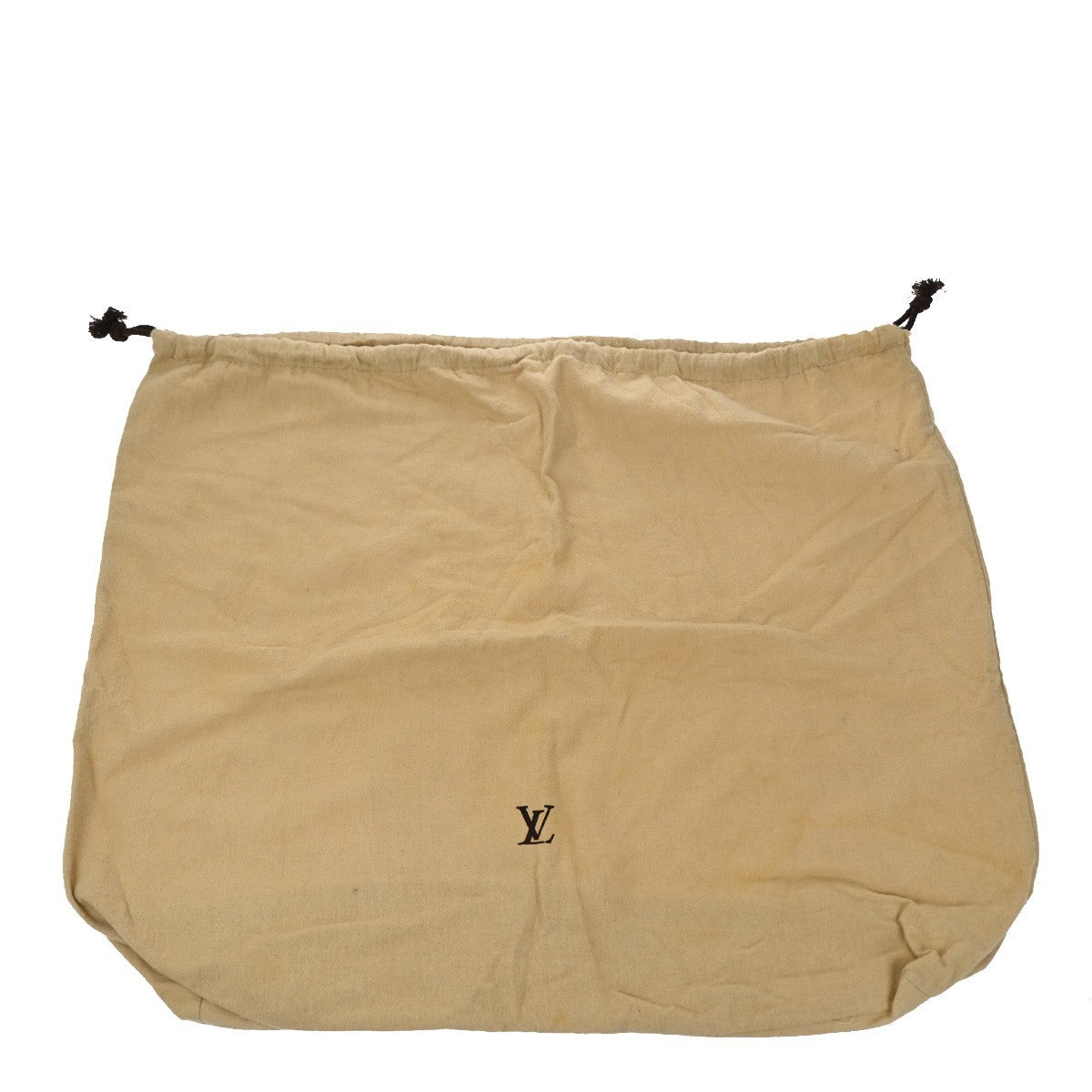 LOUIS VUITTON Logo 10 Set Dust Bag Drawstring Canvas Cotton Beige Brown 09KP113