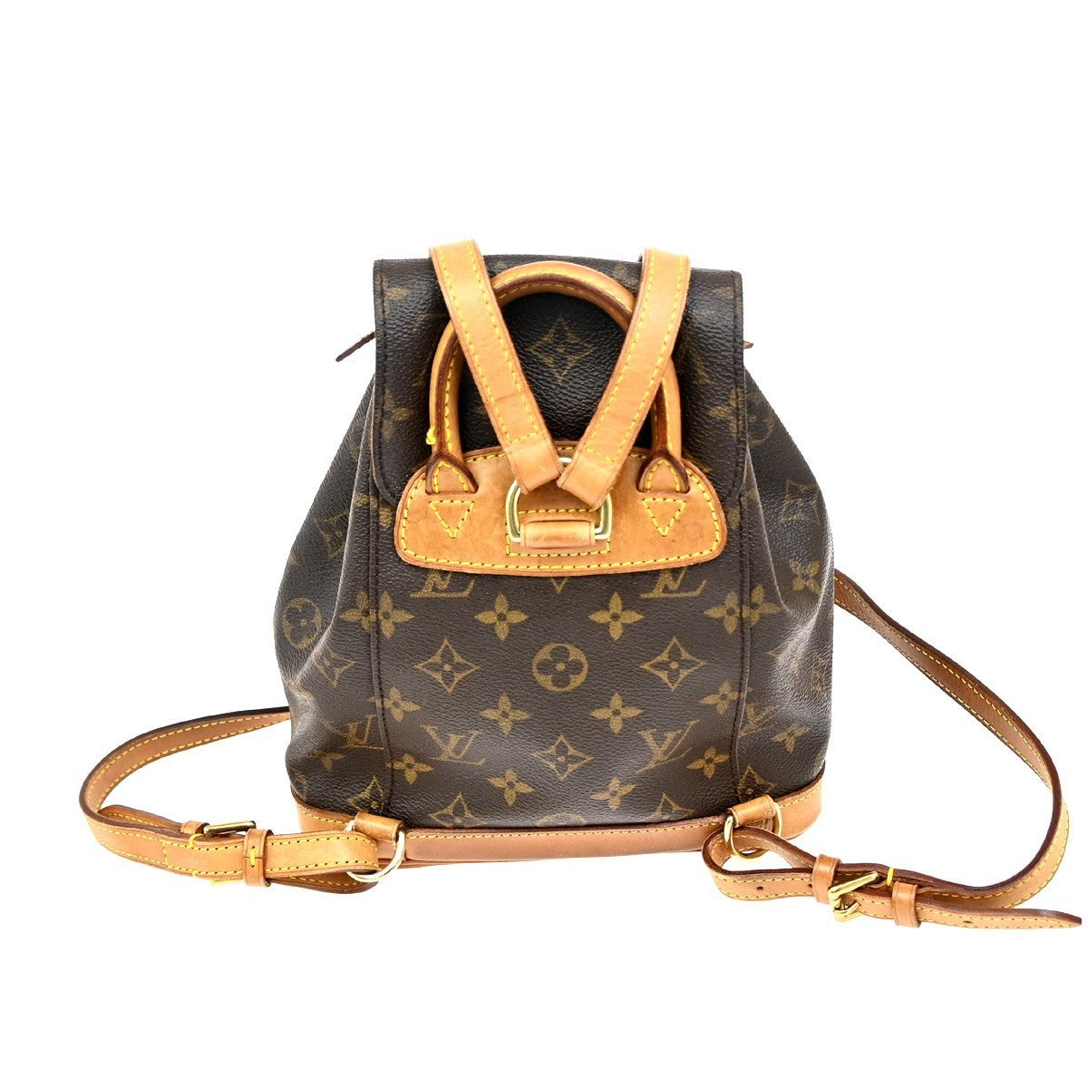 LOUIS VUITTON Mini Montsouris Backpack Bag Monogram Leather Brown M51137 96MA061