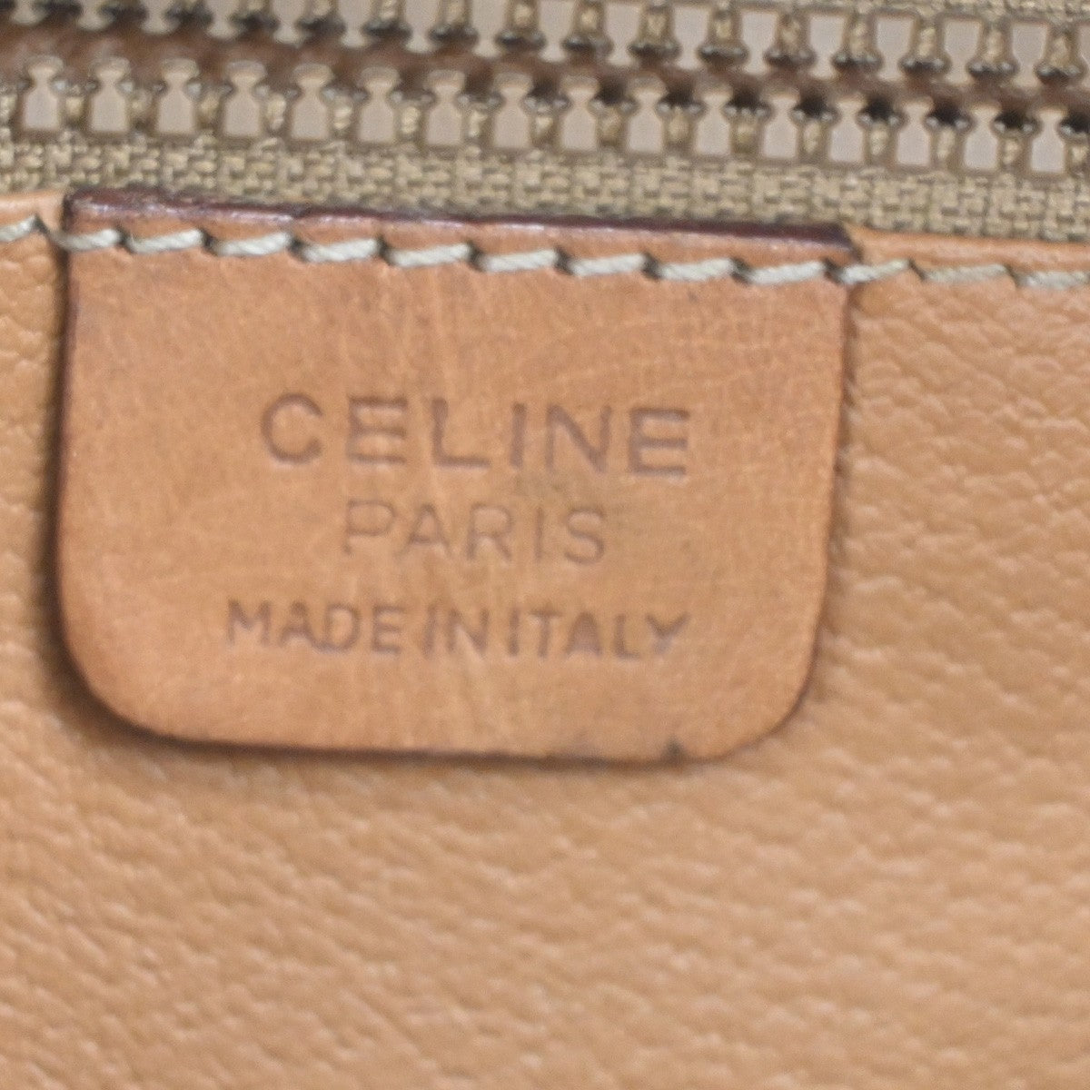 CELINE Macadam 2Way Shoulder Hand Bag PVC Leather Brown Beige GHW Italy 37KC156
