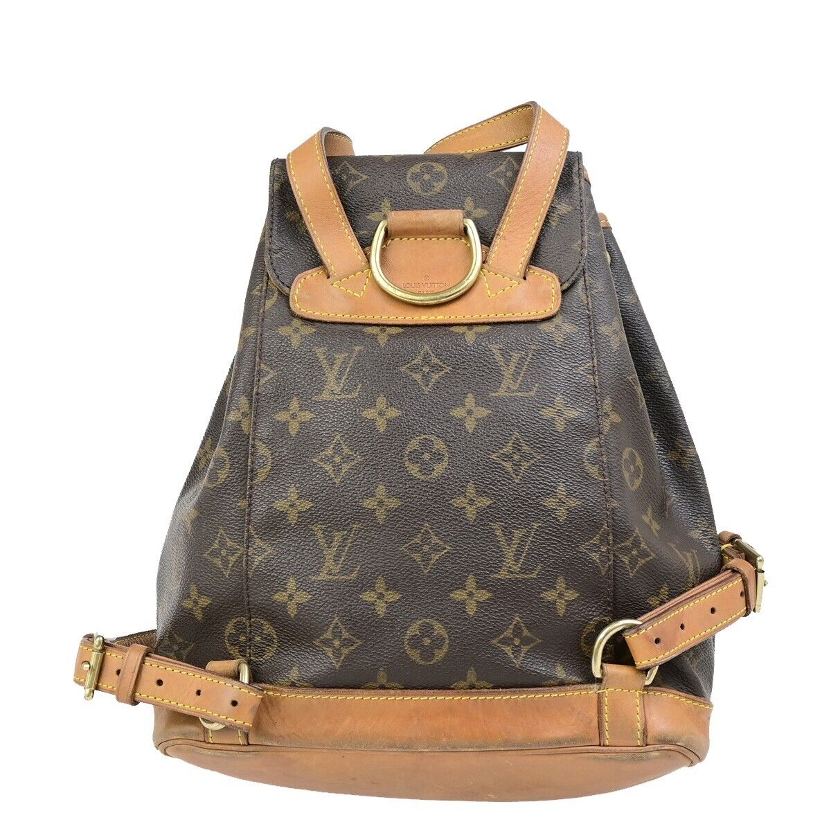 LOUIS VUITTON Montsouris MM Backpack Bag Monogram Leather Brown M51136 73ED058