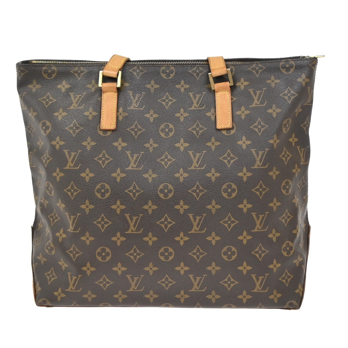 LOUIS VUITTON Cabas Mezzo Shoulder Bag Monogram Leather Brown M51151 84YJ058
