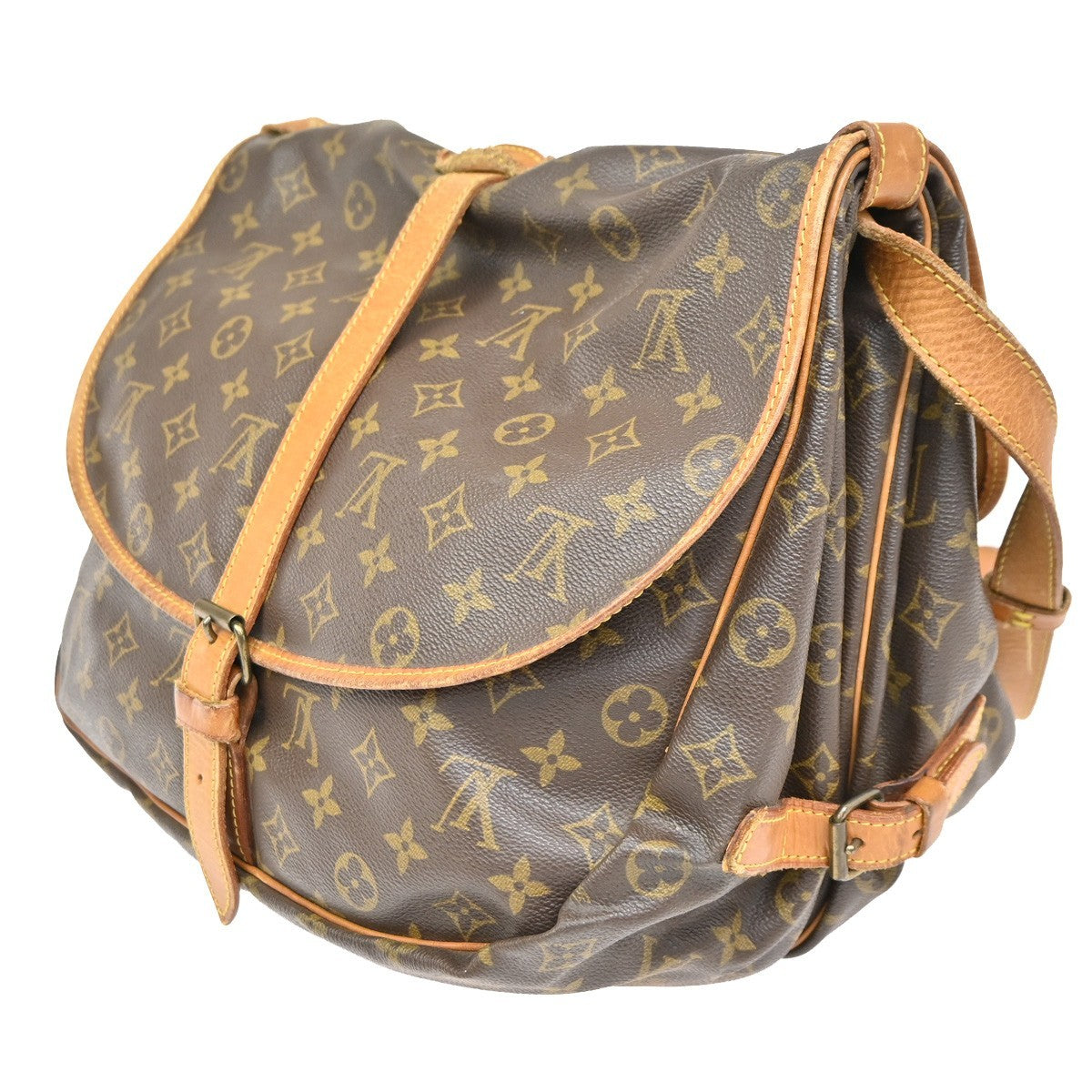 LOUIS VUITTON Saumur 35 Shoulder Bag Monogram Leather BN France M42254 87KC668