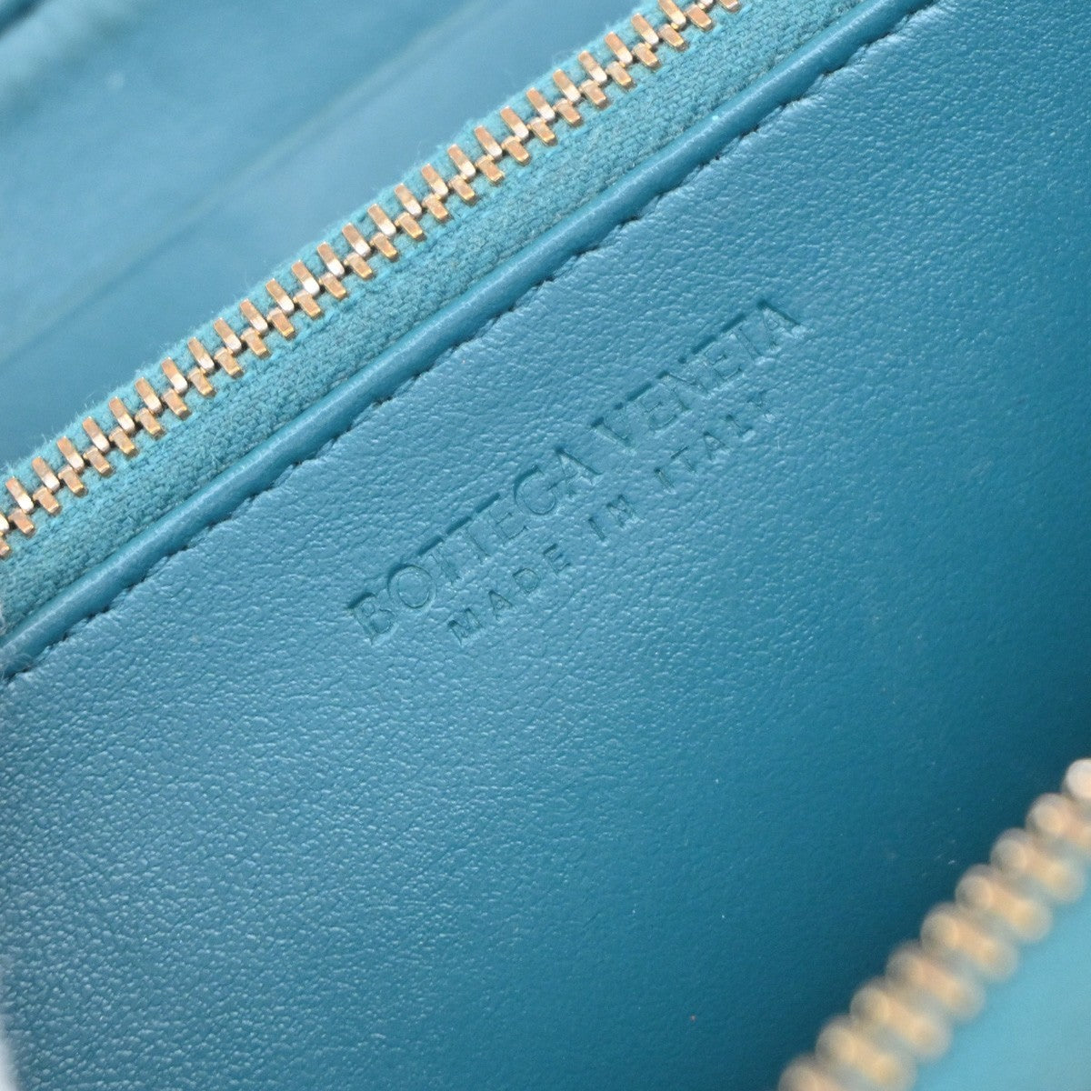 BOTTEGA VENETA Intrecciato Zipper Around Long Wallet Leather Green GHW 63KB227