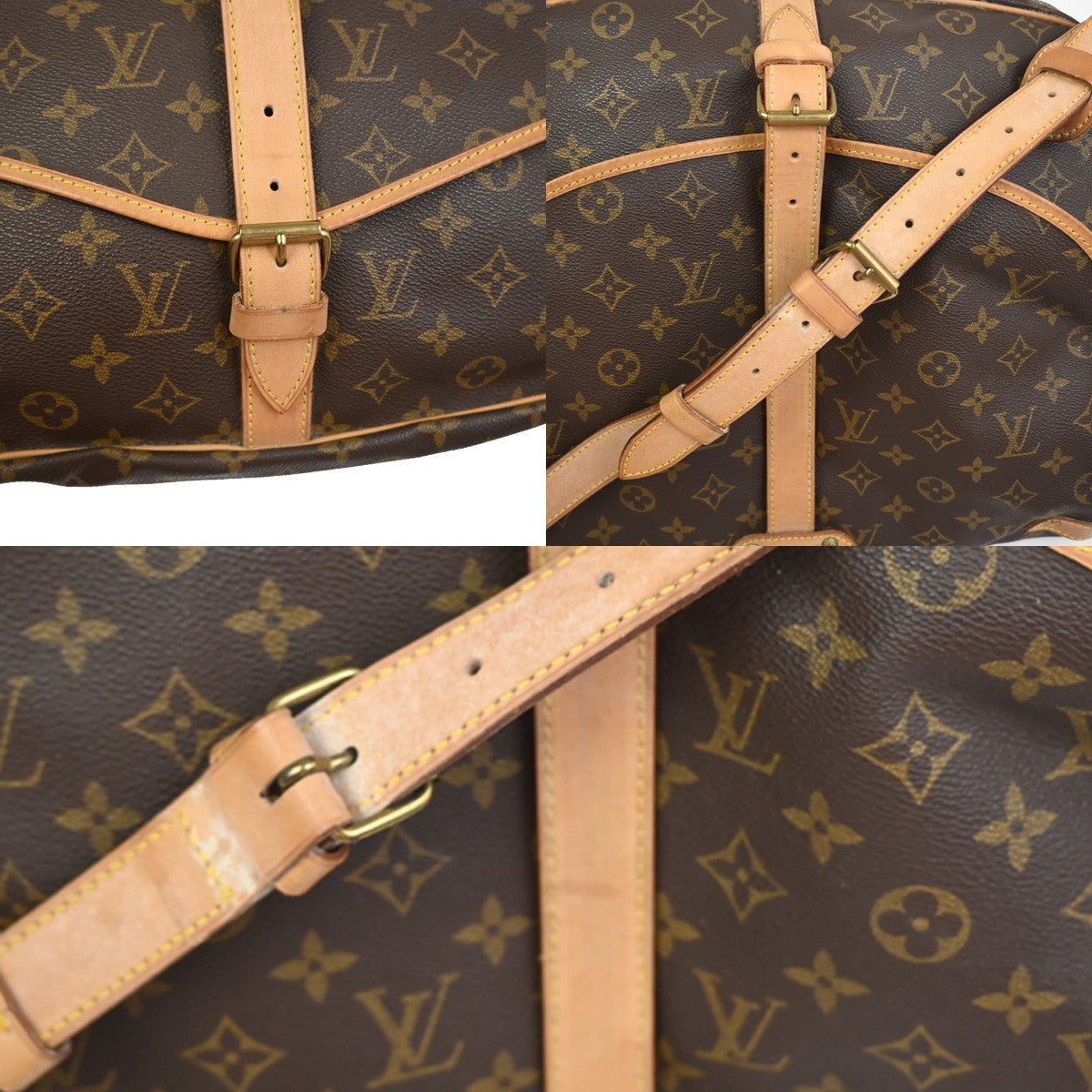 LOUIS VUITTON Saumur 35 Shoulder Bag Monogram Leather BN France M42254 77TA599