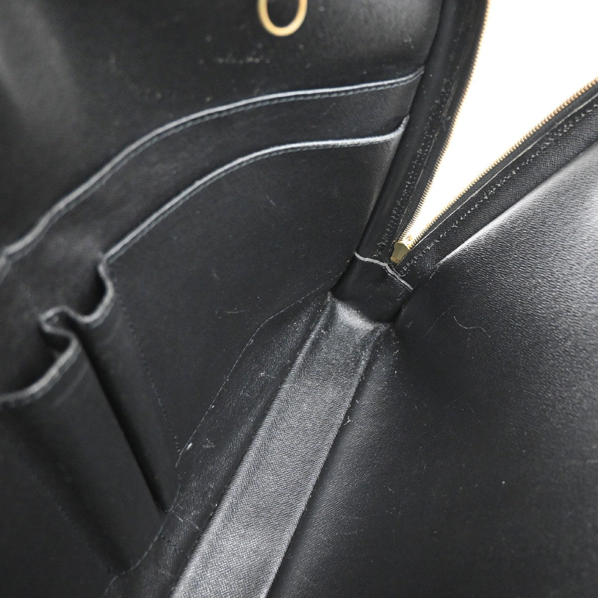 LOUIS VUITTON Porte Documents Voyage Briefcase Hand Bag Epi Black M54472 05YH375