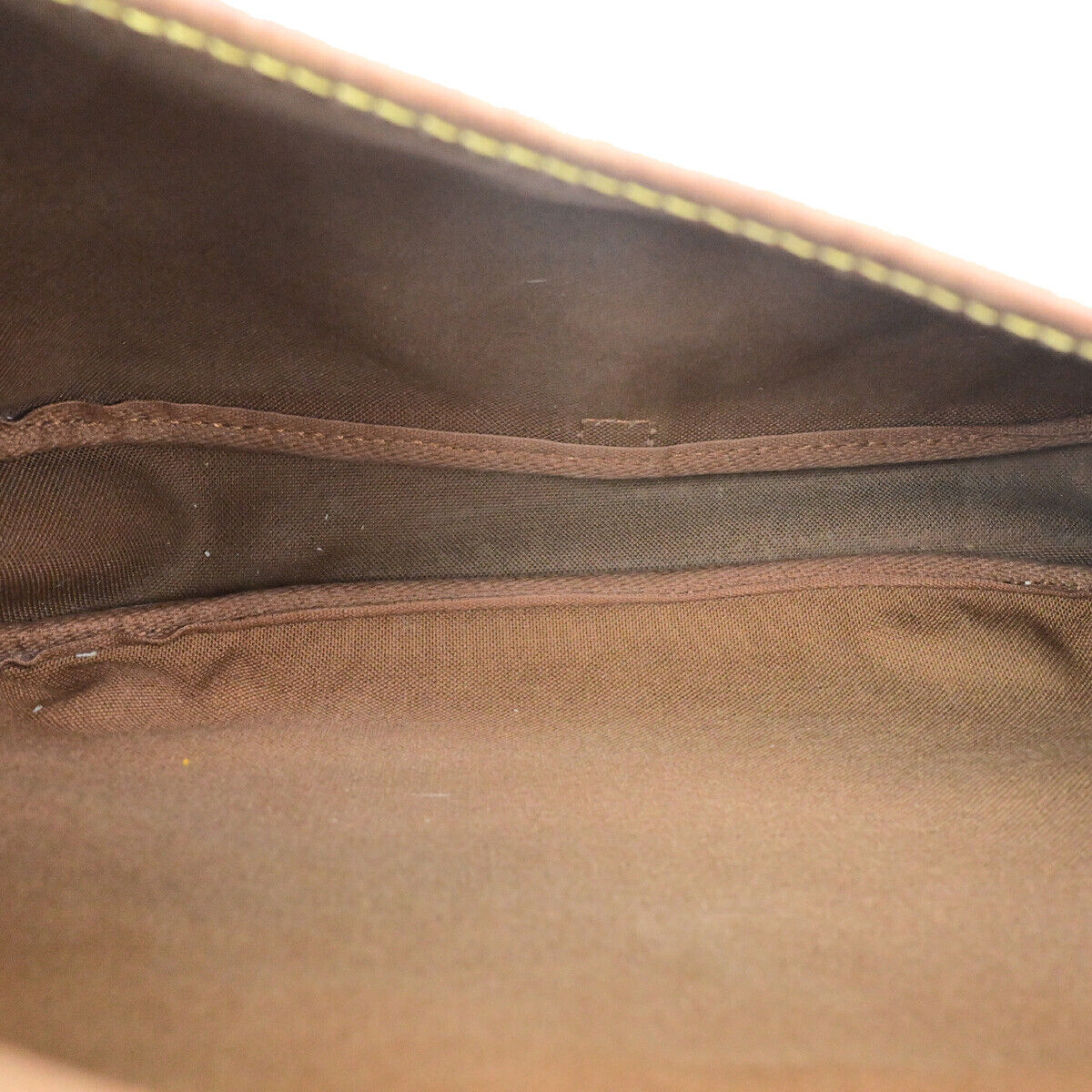 LOUIS VUITTON Logo Saumur 30 Shoulder Bag Monogram Leather Brown M42256 32YF525