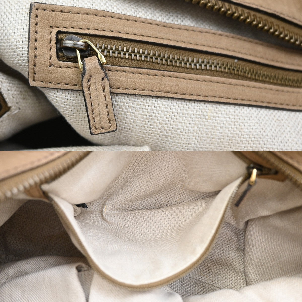 GUCCI Logo Hand Bag Suede Embossing Leather  Brown GHW Italy 86KP039