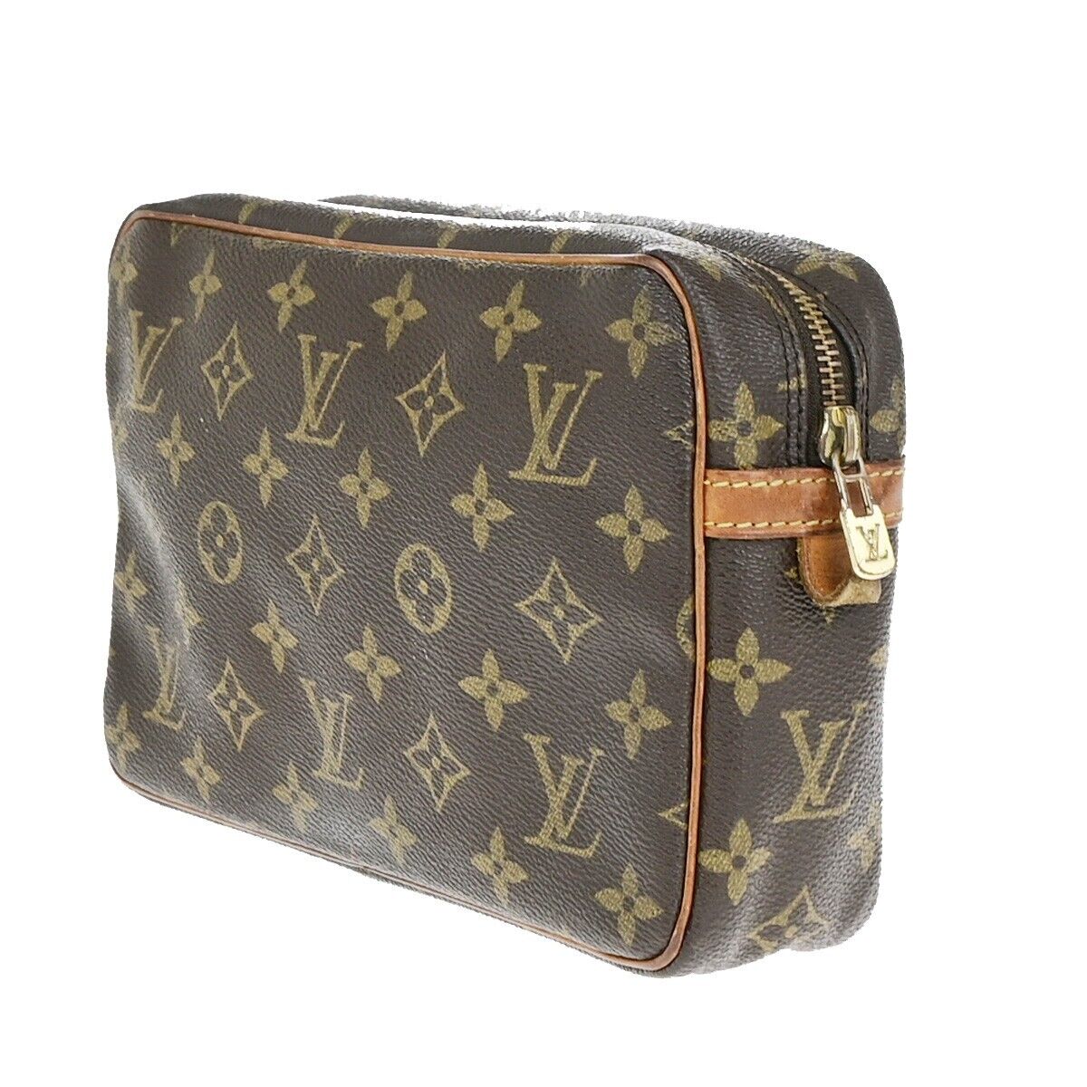 LOUIS VUITTON Compiegne 23 Clutch Hand Bag Monogram Leather Brown M51847 68EC900