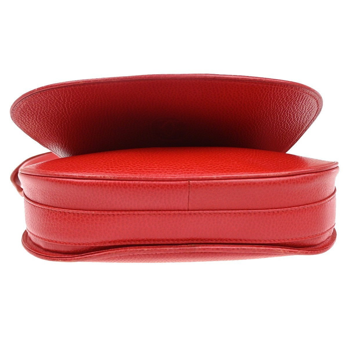 Cartier Must Line Flap Shoulder Crossbody Bag Leather Red GHW Italy 35MA116
