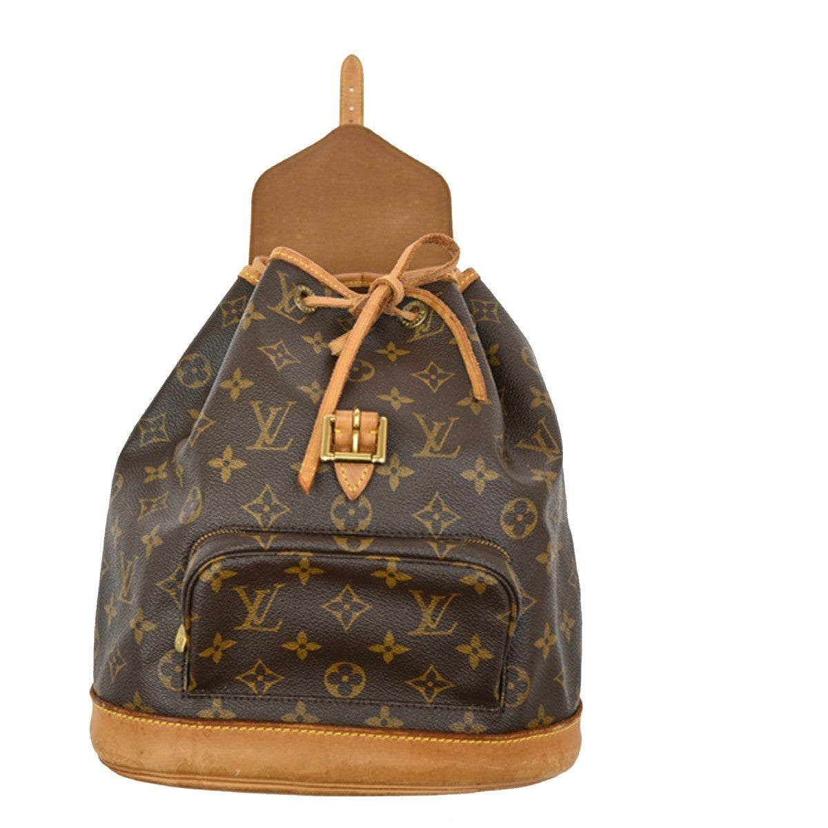 LOUIS VUITTON Montsouris MM Backpack Bag Monogram Leather Brown M51136 90KB089