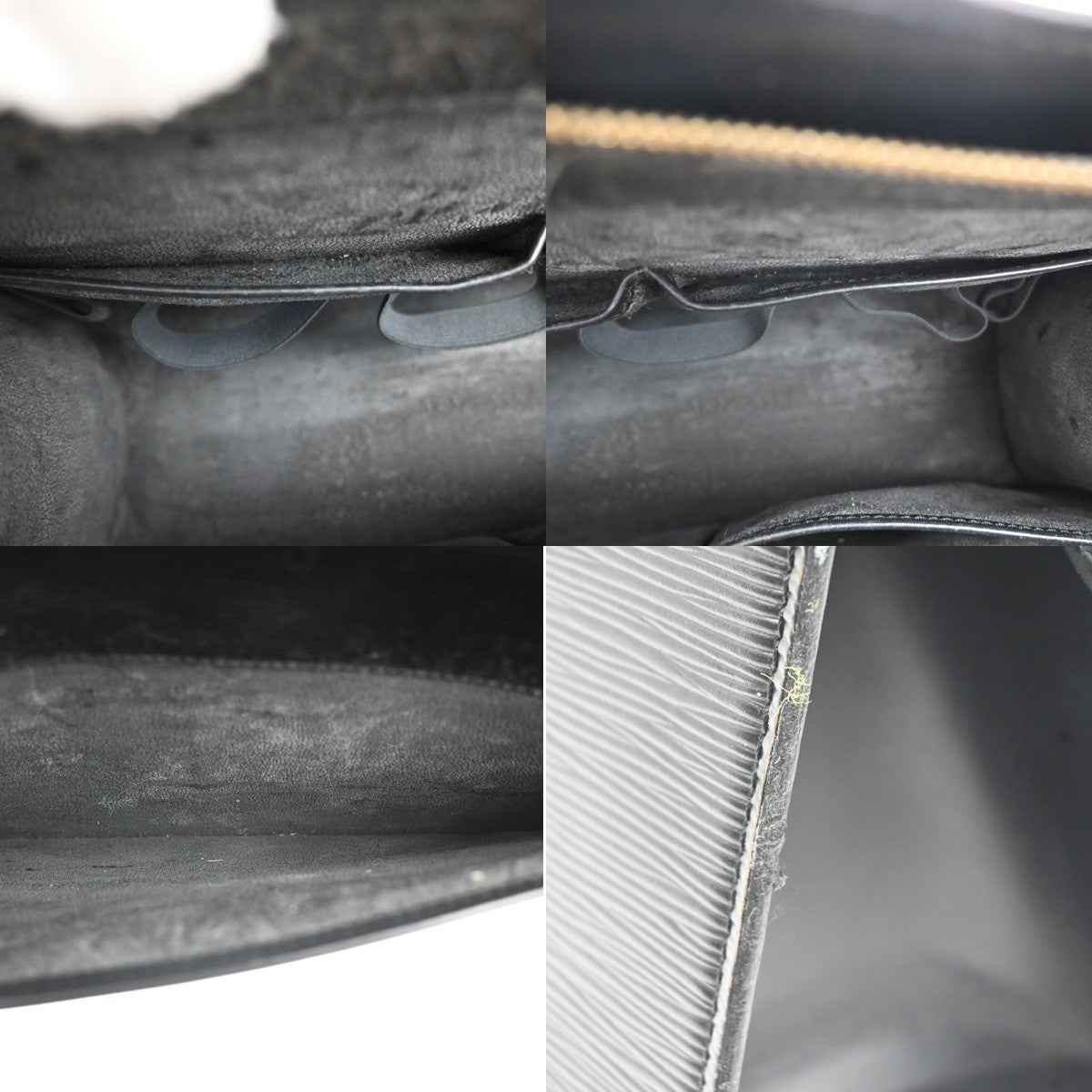LOUIS VUITTON LV Logo Riviera Hand Bag Epi Leather Black France M48182 30MA263