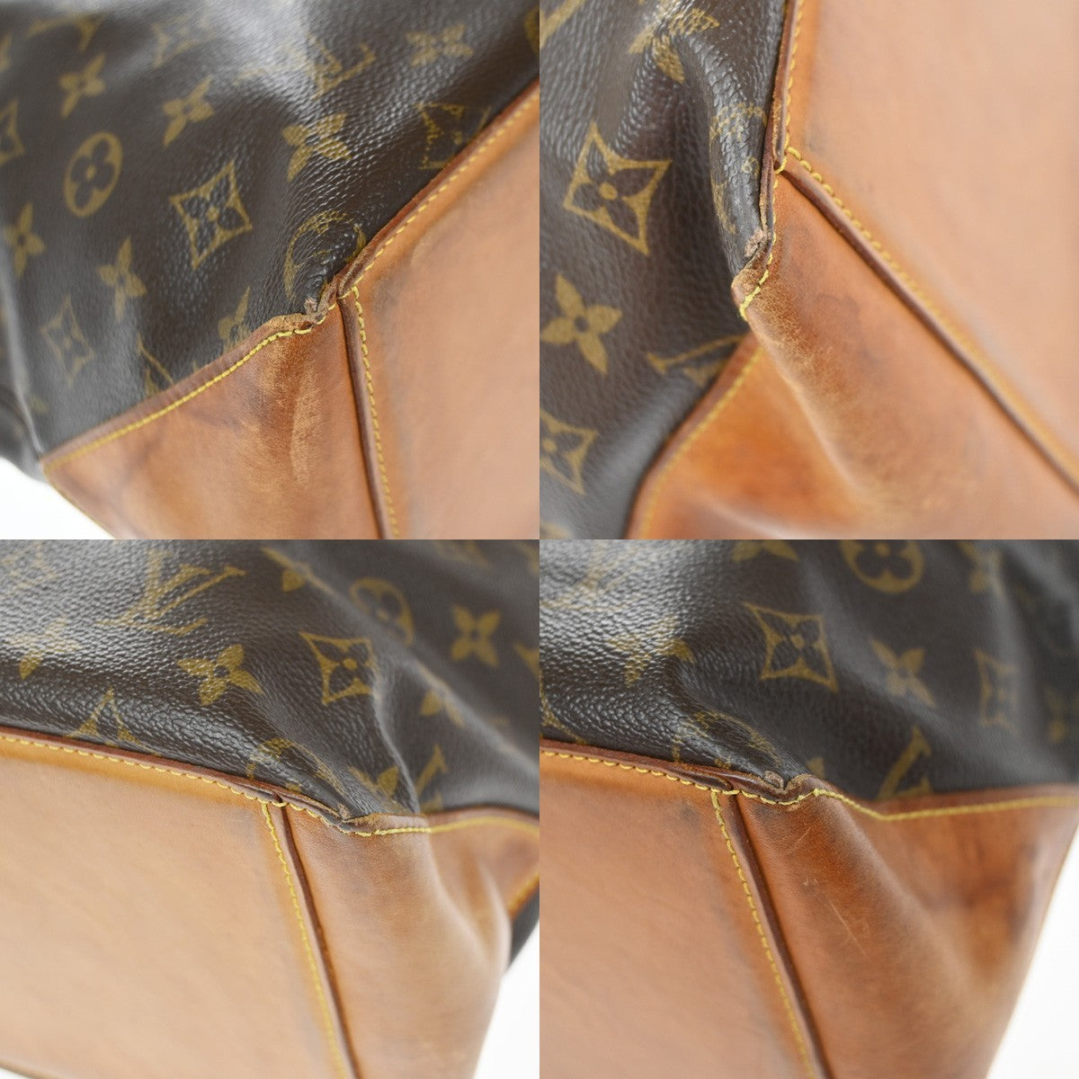 LOUIS VUITTON Cabas Mezzo Shoulder Bag Monogram Leather Brown M51151 85YH949