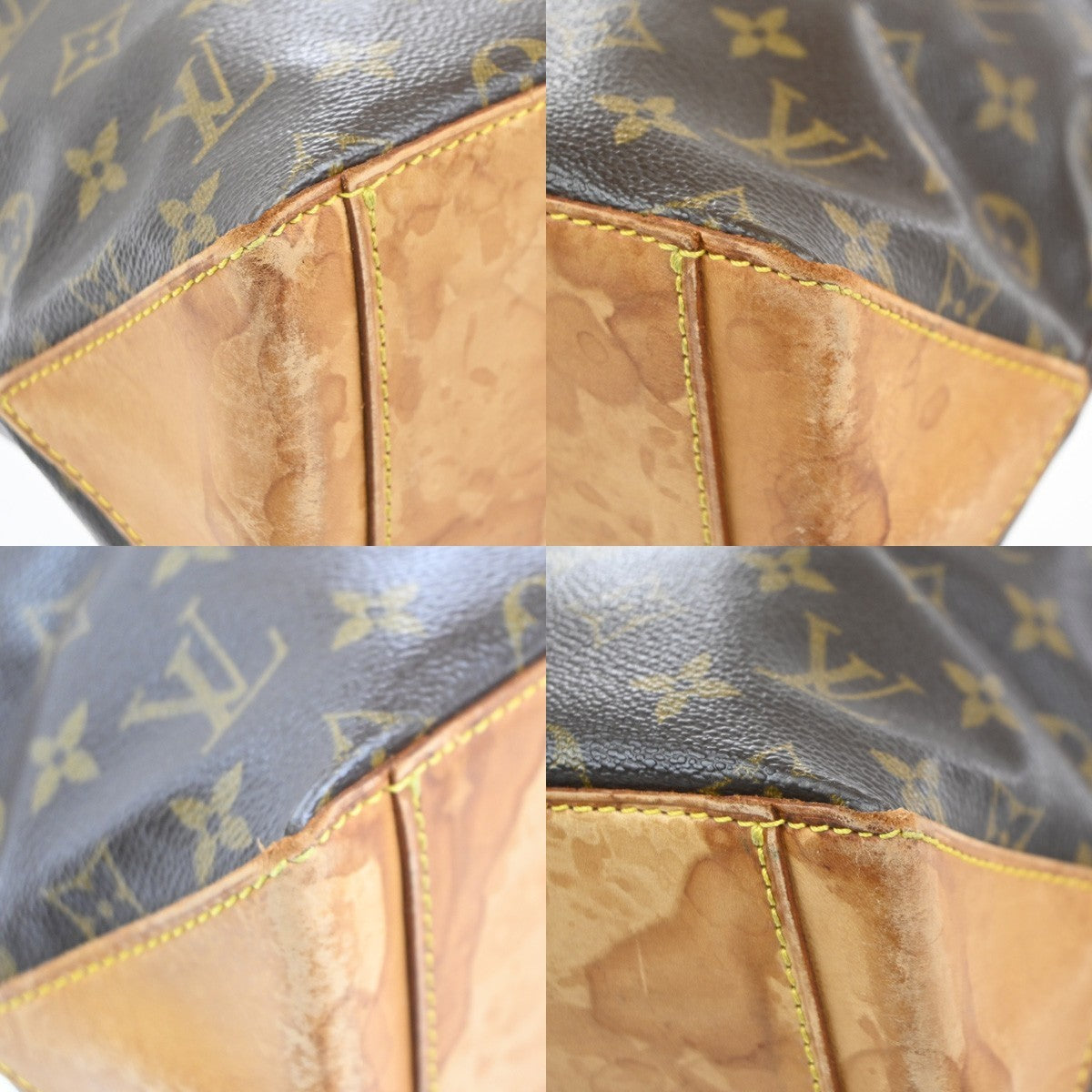 LOUIS VUITTON Cabas Piano Shoulder Bag Monogram Leather Brown M51148 35MA229