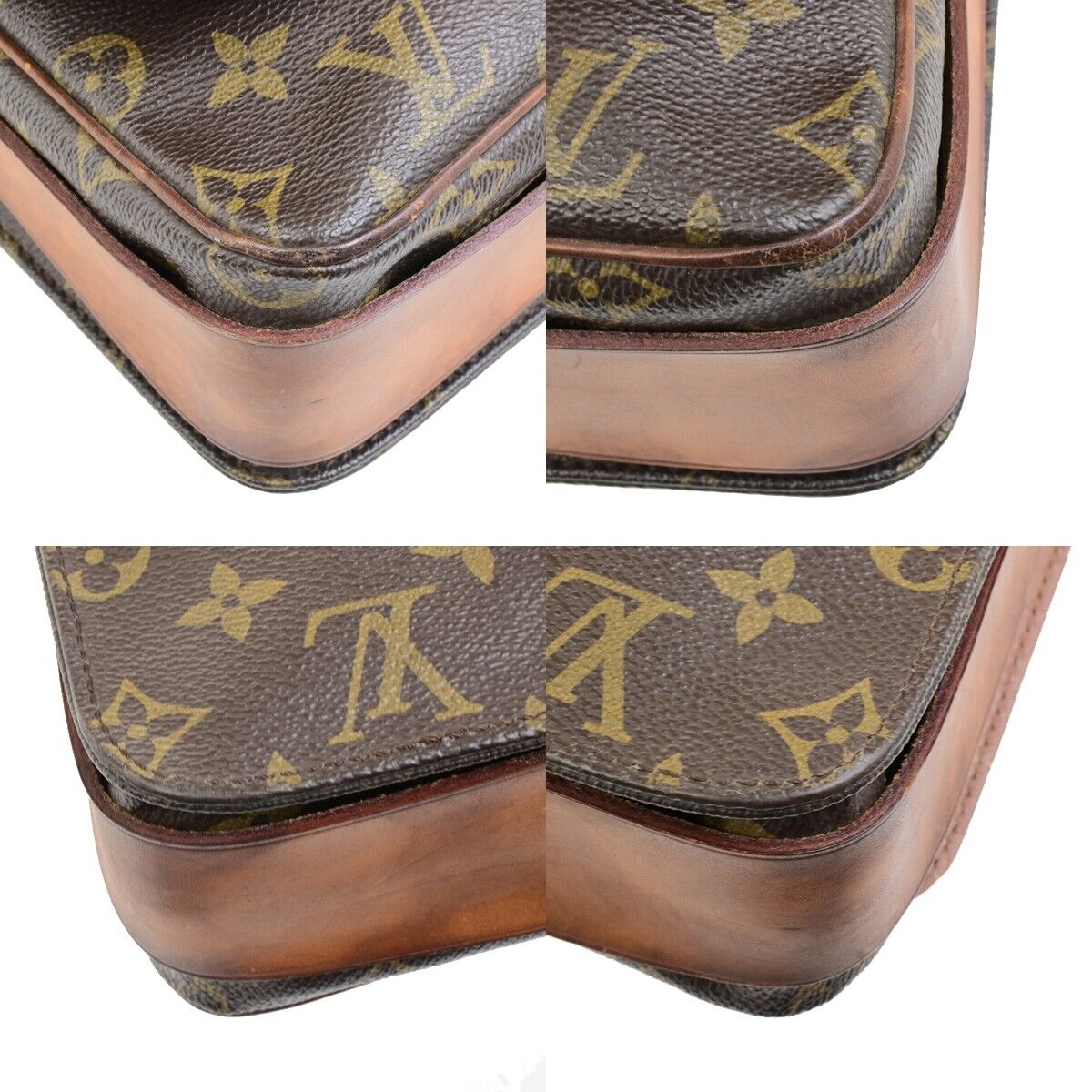 LOUIS VUITTON Cartouchiere GM Shoulder Bag Monogram Leather Brown M51252 62ED502