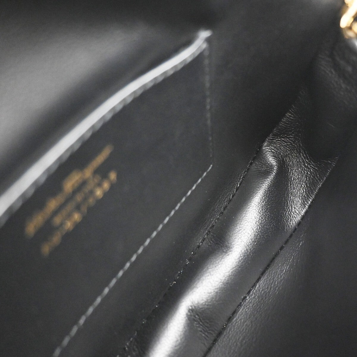 SALVATORE FERRAGAMO Gram Mini 2Way Shoulder Bum Bag Leather Black GHW 87EE569