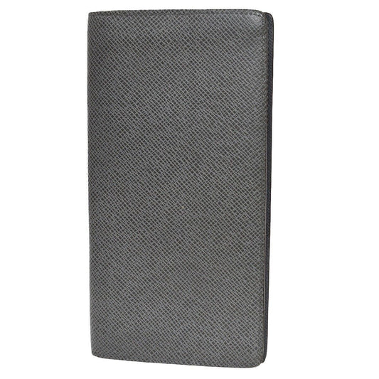 LOUIS VUITTON Portefeuille Brazza Long Wallet Taiga Leather Gray M32653 67YB981