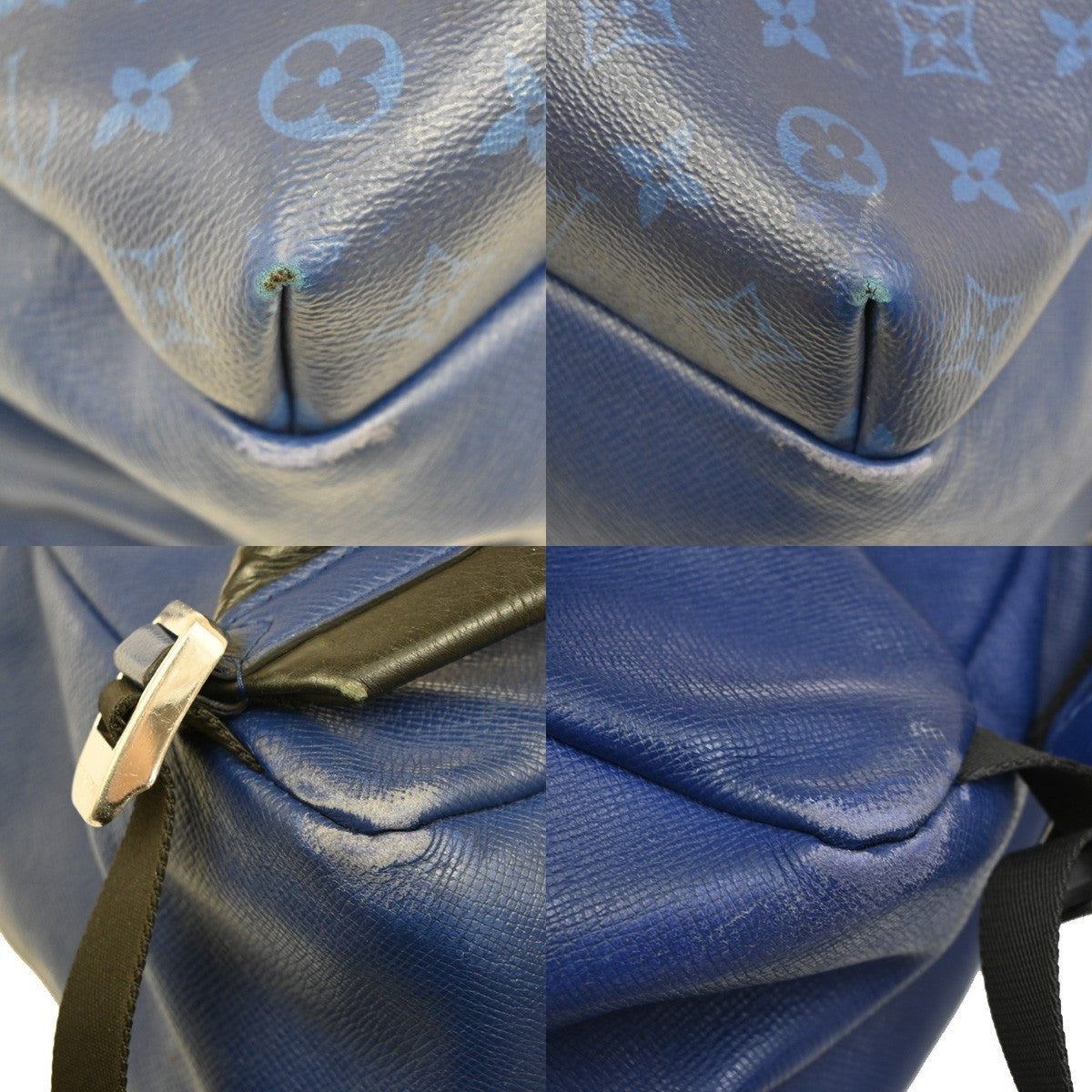 LOUIS VUITTON Discovery Backpack Taiga Llama Blue SHW M30229 99KB807