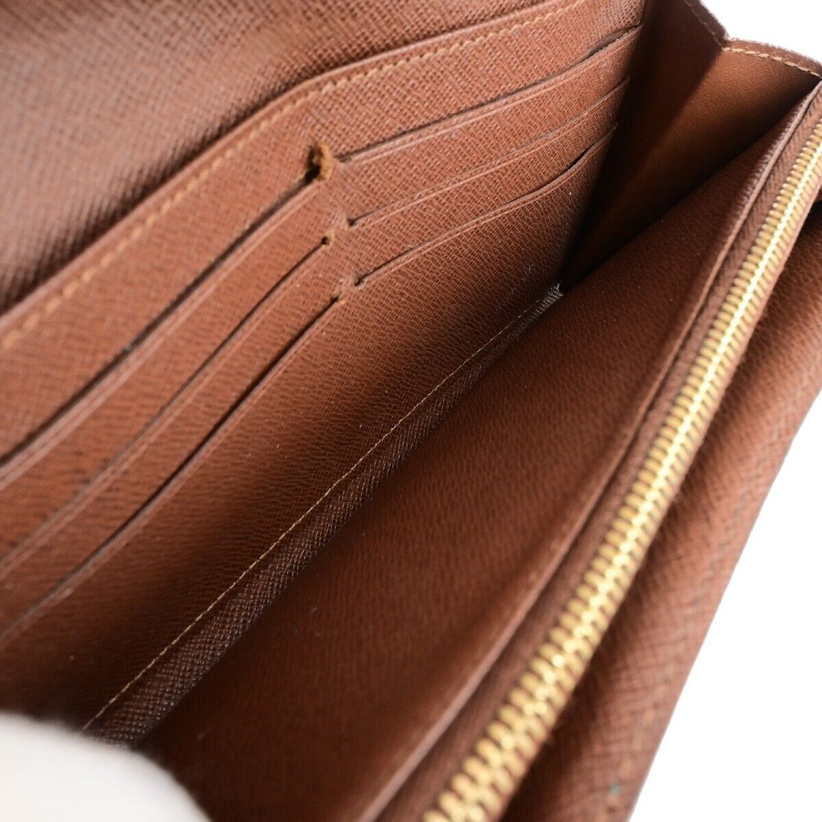 LOUIS VUITTON Logo Portefeuille Sarah Long Wallet Monogram Brown M61734 01EC142