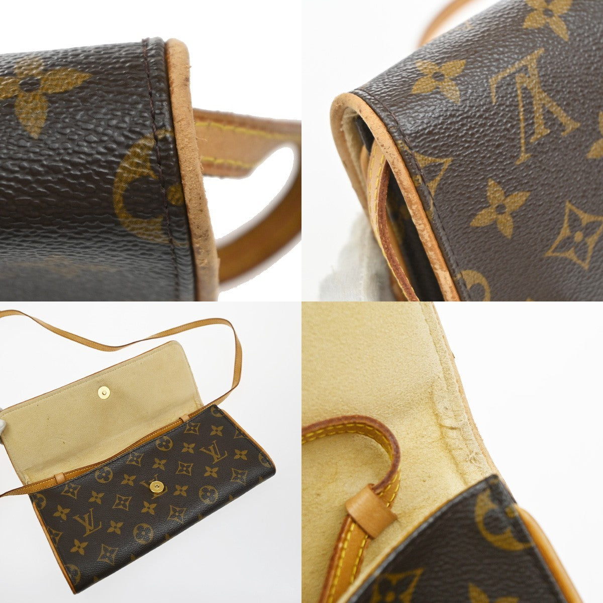 LOUIS VUITTON Pochette Twin GM 2Way Shoulder Bag Monogram Brown M51852 33PA005