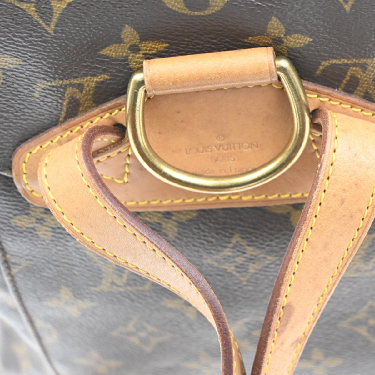 LOUIS VUITTON Montsouris MM Backpack Bag Monogram Leather Brown M51136 15CA596