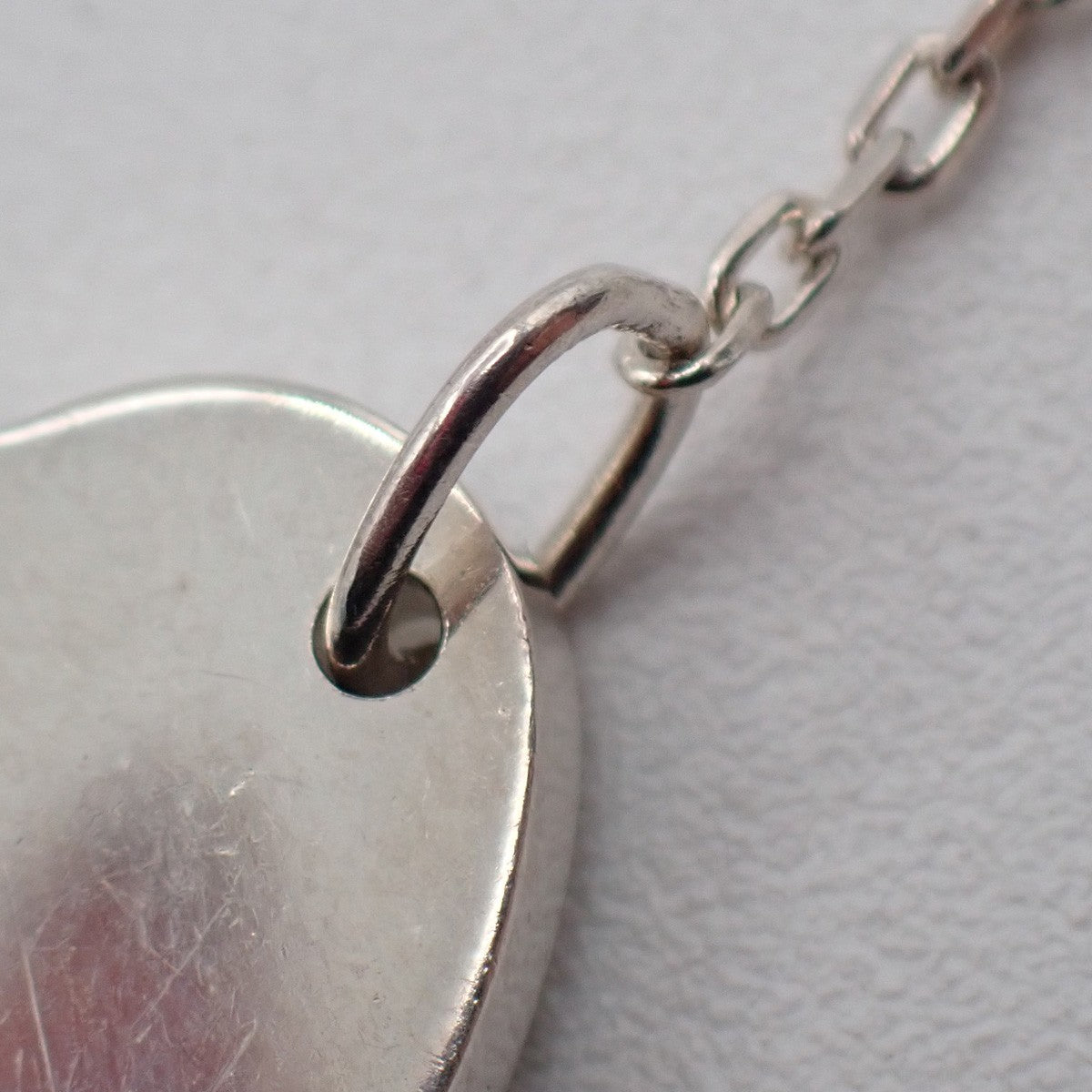 GUCCI Logo Trademark Heart Pendant Bracelet Ag 925 Silver Italy 09KP563
