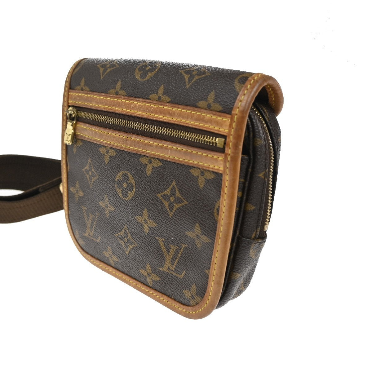 LOUIS VUITTON Bum Bag Bosphore Monogram Leather Canvas Brown M40108 70TA559