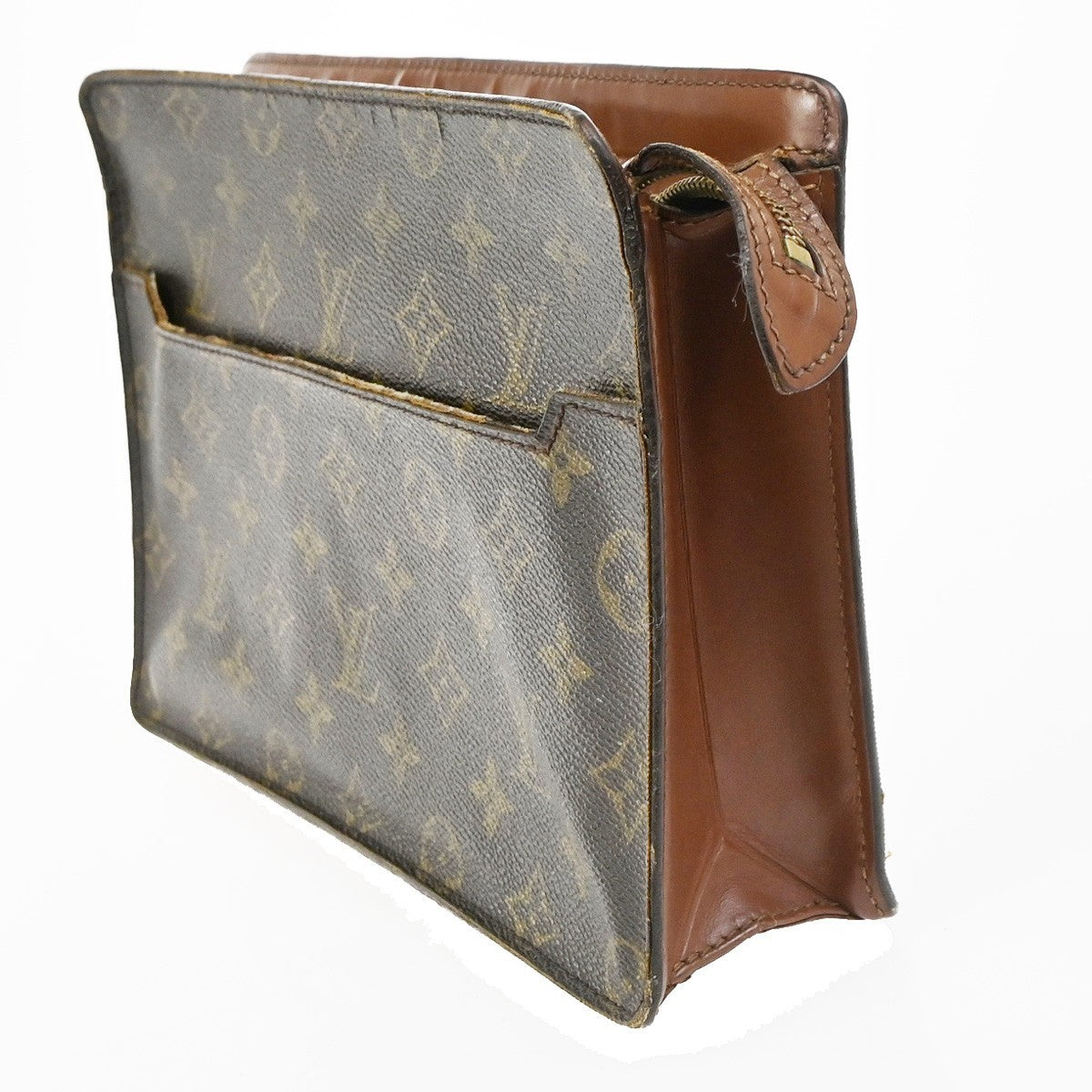 LOUIS VUITTON Pochette Homme Clutch Hand Bag Monogram Leather BN M51795 07CB006